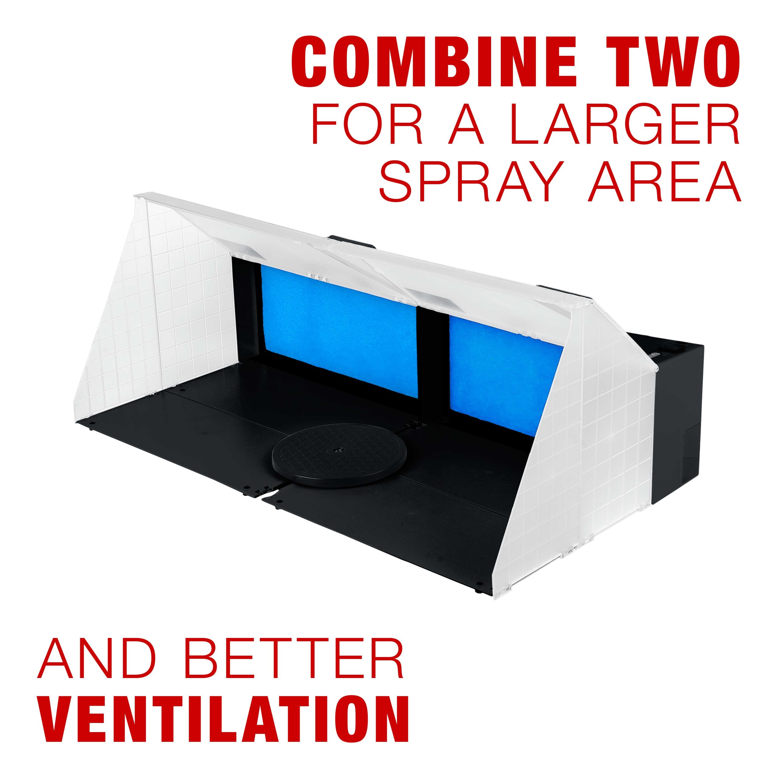 Portable Airbrush Spray Booth Station with 25W Fan. Turntable & 5.6' Extension Hose. 16.5x19x13.5 Hobby Airbrush Booth for - Image 7