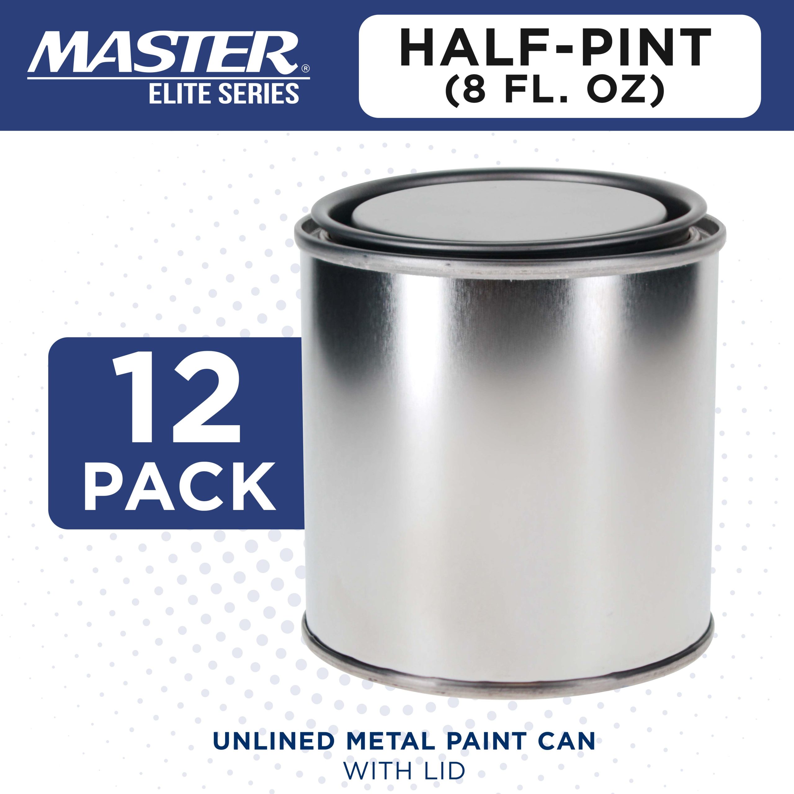 1/2 Pint Unlined Empty Metal Paint Can Bucket with Lids. Pack of 12 - Triple Tight Lid Seal. 8 fl. oz. Steel Coating Storage Container Tin - Image 2