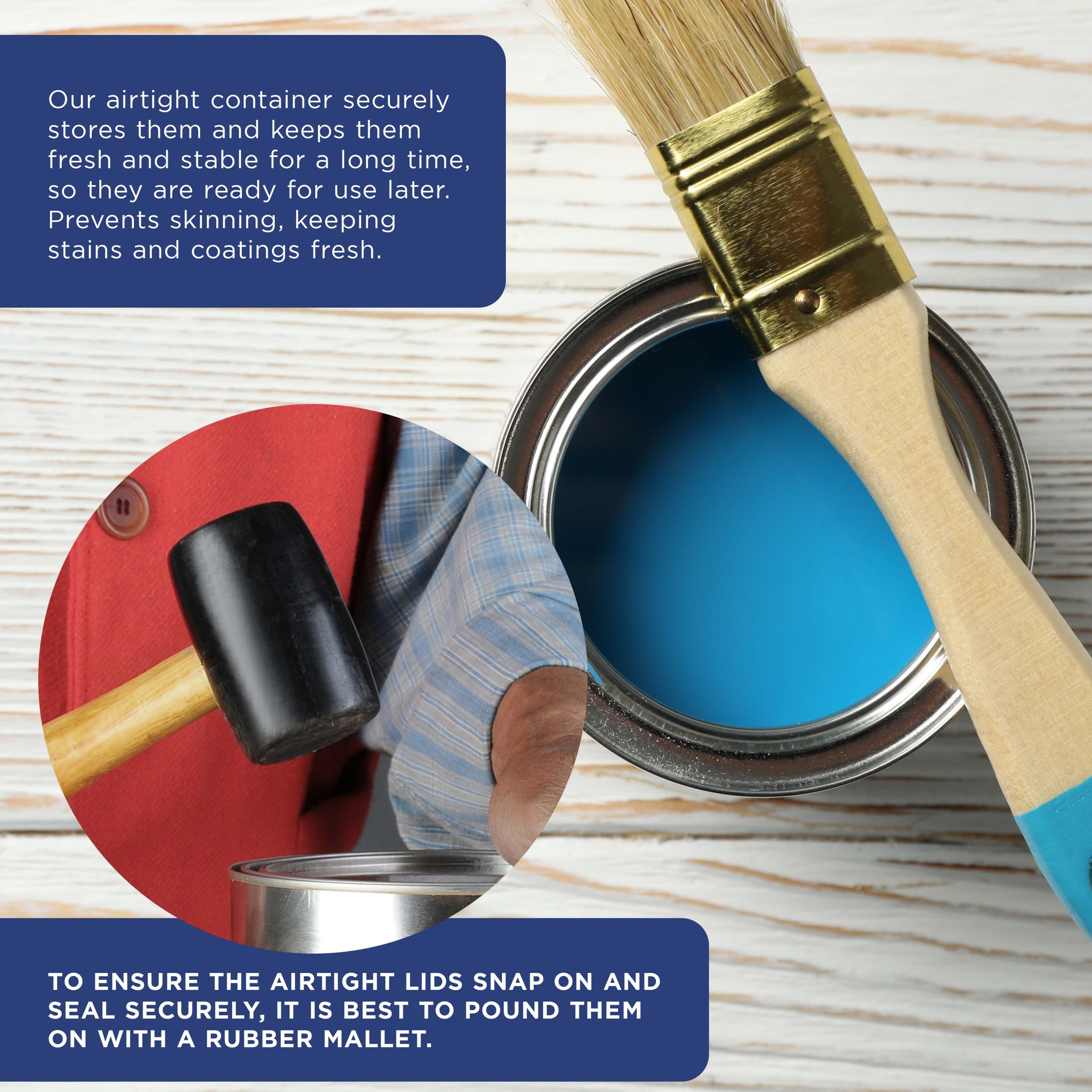 1/2 Pint Unlined Empty Metal Paint Can Bucket with Lids. Pack of 4 - Triple Tight Lid Seal. 8 fl. oz. Steel Coating Storage Container Tin - Image 6