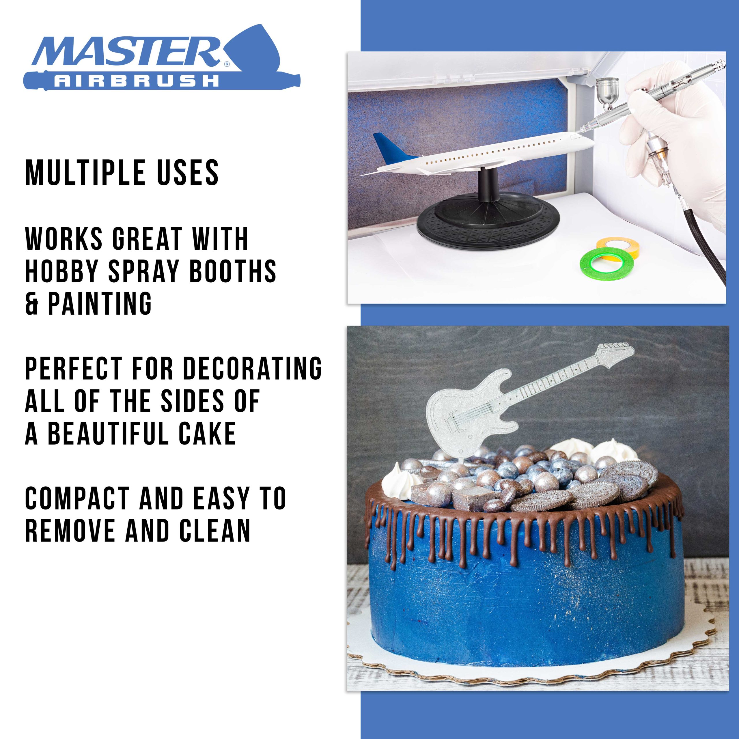 Master Smooth Rotating 7.5 in. Diameter Turntable - Ideal for Hobby Spray Booths. Airbrushing Projects. Cake Decorating - Image 4