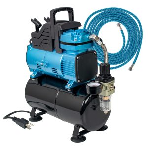 1/5 HP Super Cool Runner Dual Fan Tank Air Compressor Kit Model TC-426 - Professional Single-Piston. Regulator Water Trap. Holder