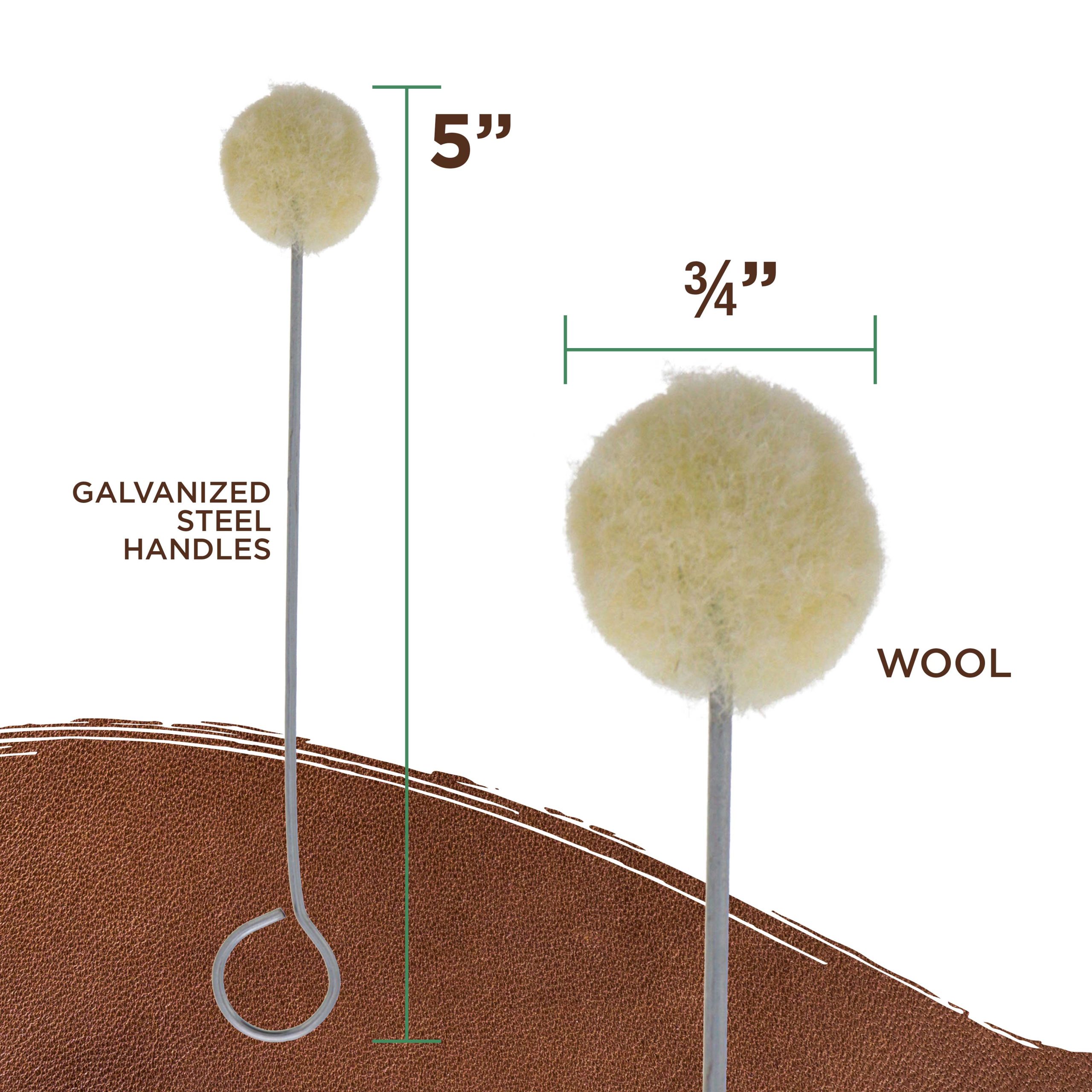 - Wool Daubers Ball Brush (Pack of 100) - Applicator Tool for Leather Dye. Dying. Staining. Crafting. DIY Crafts Projects. Gluing - Image 3