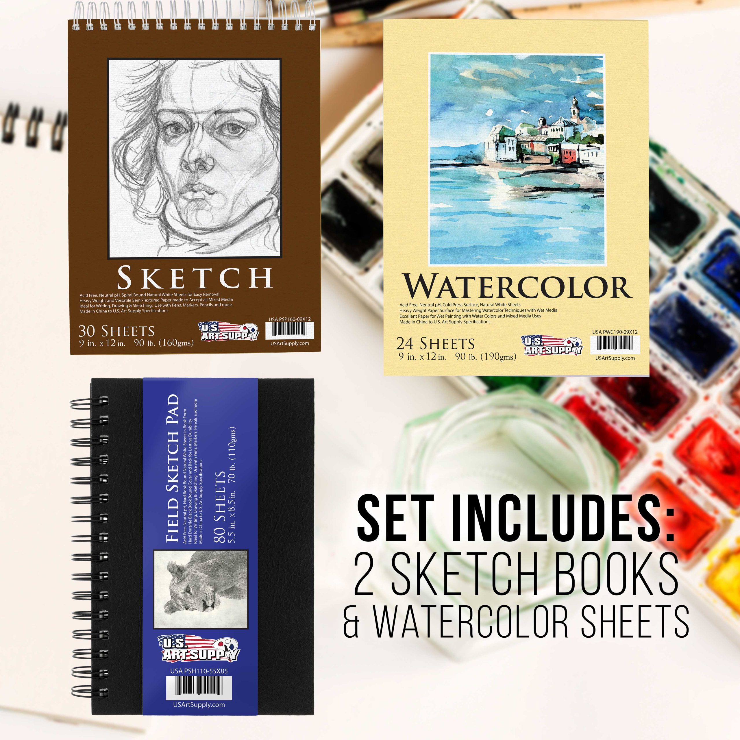 163-Piece Mega Wood Box Artist Kit with Easel. Painting. Drawing & Art Supplies for Adults - Watercolors. Oil Pastels. Pencils. Crayons & Brushes - Art Kit for Adults. Gift Set - Image 7