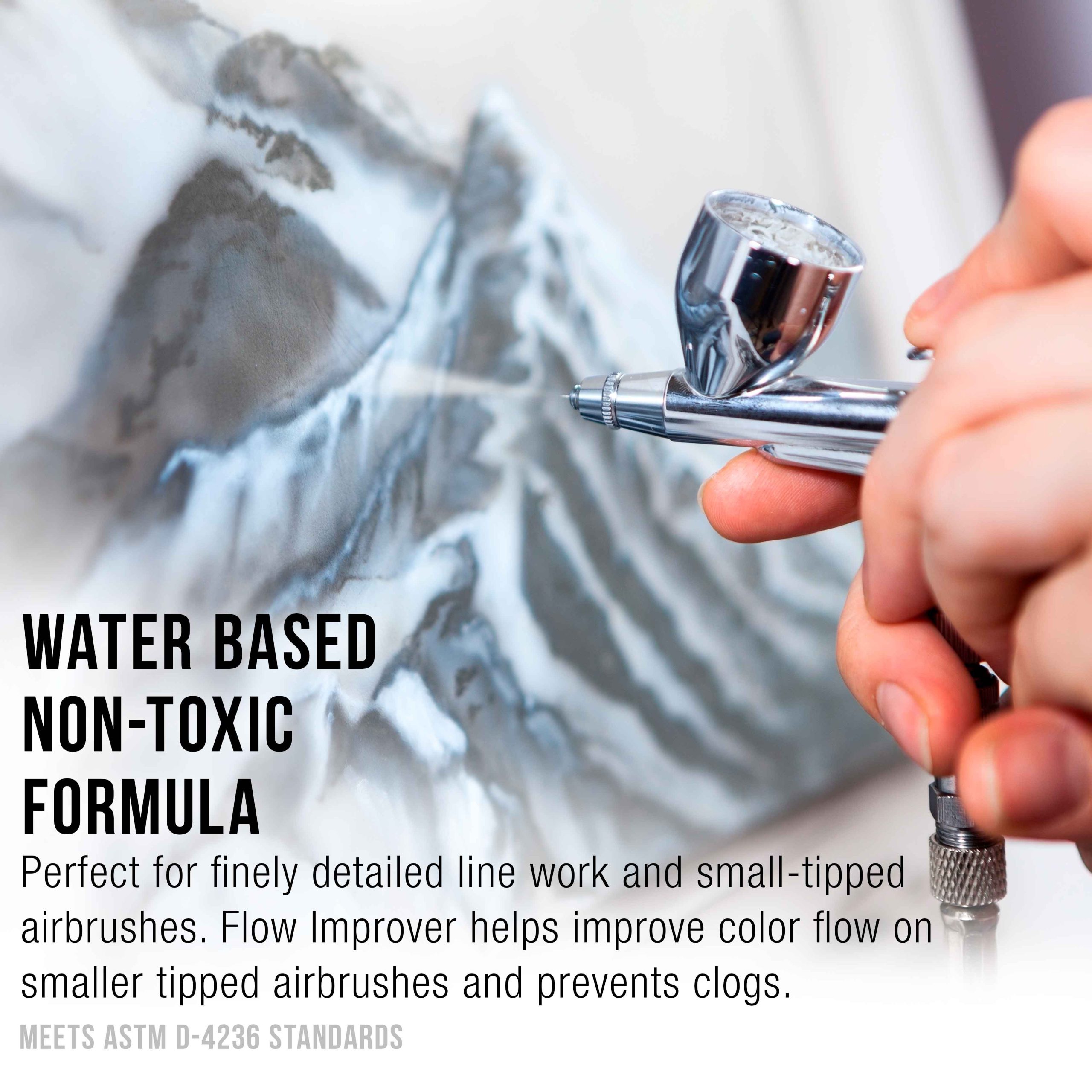 Airbrush Flow Improver. 8-Ounce Bottle - Additive to Improve Acrylic Paint Flow. Reduce Clogs. Paint Wetting. Thinner - Artist Tool - Image 3