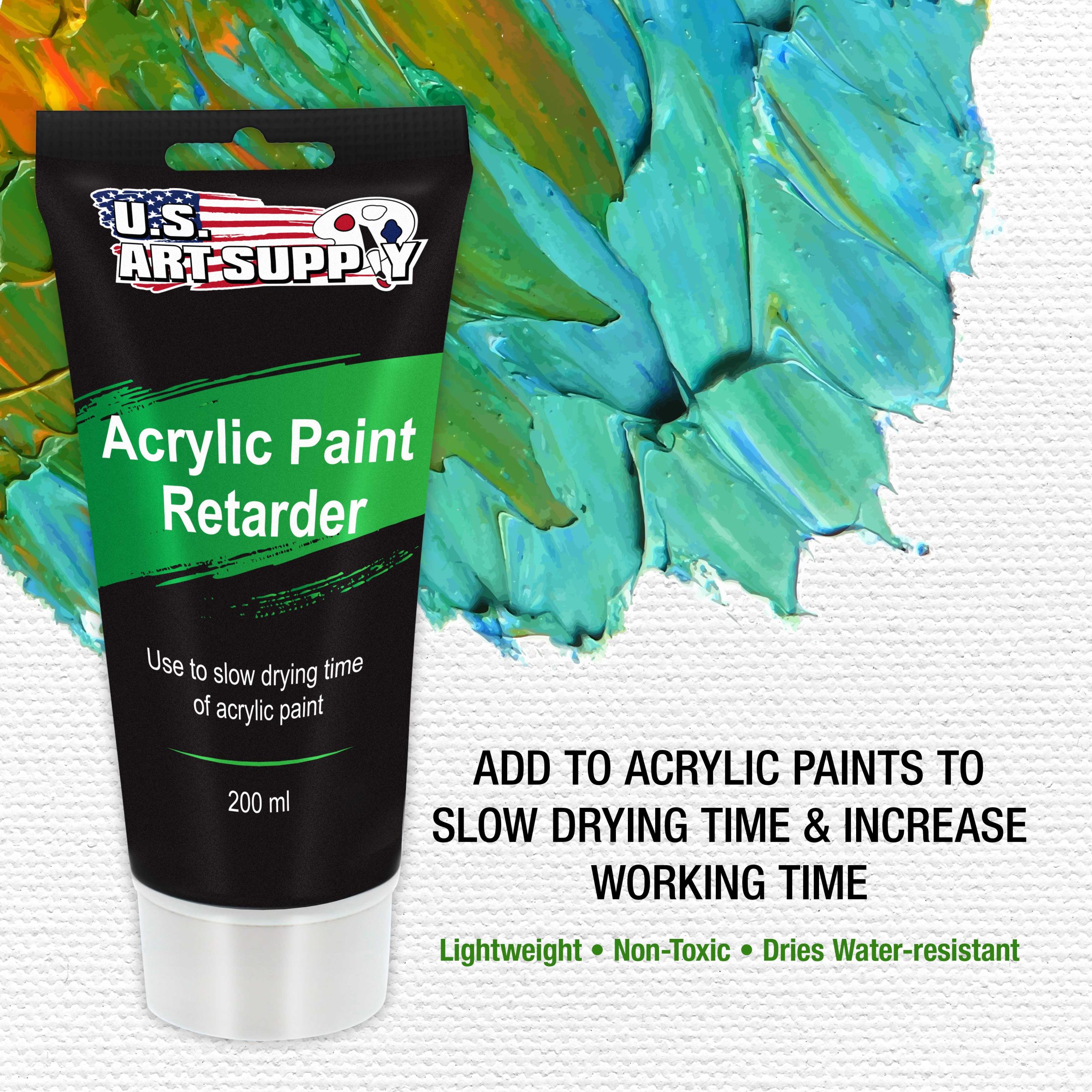 Acrylic Paint Retarder Medium. 200ml Tube (6.7 Ounces) - Acrylic Retarder Provides Longer Painting Time - Image 2