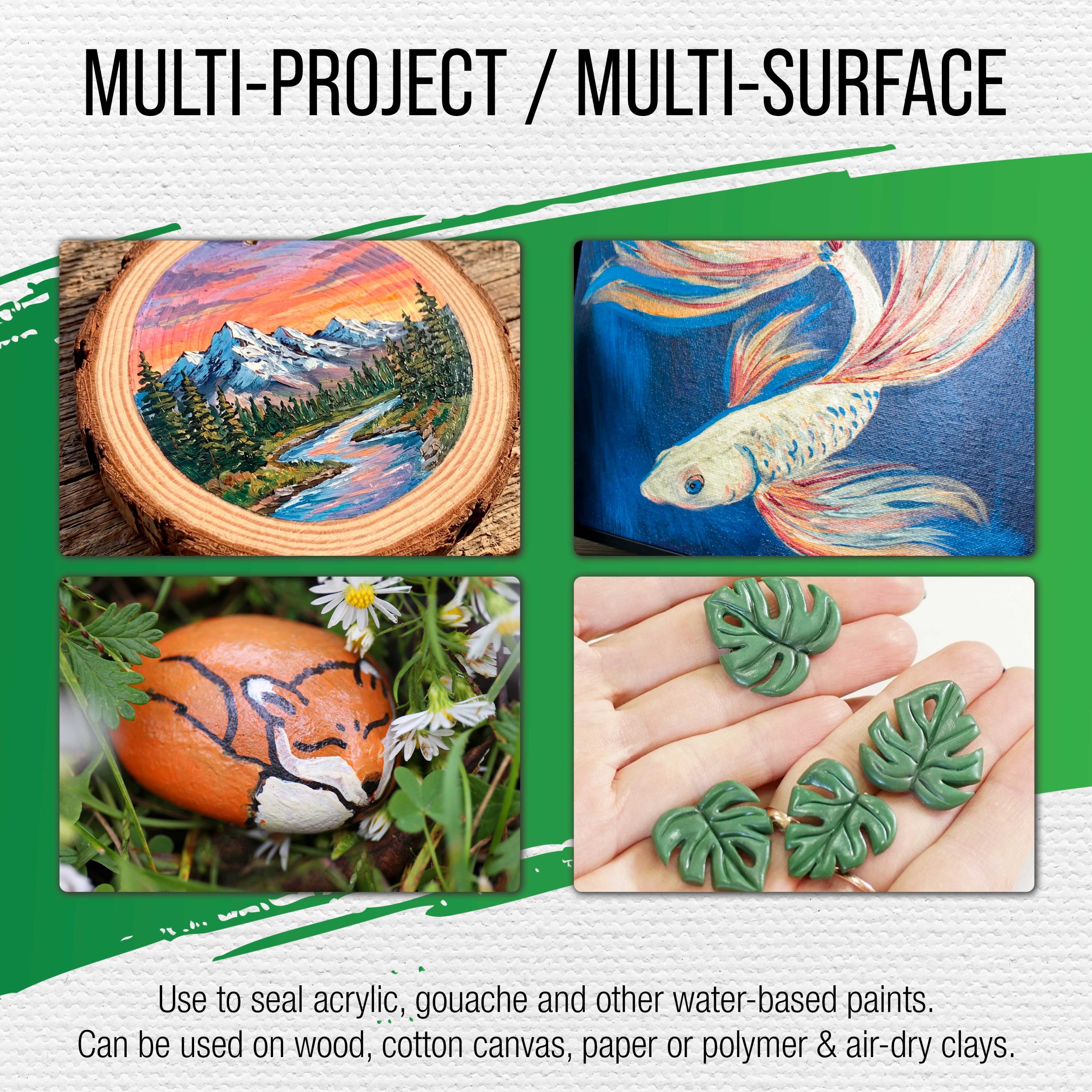 8 oz High Gloss Varnish for Acrylic Paintings - Clear Protective Finish with UV Protection - Image 6