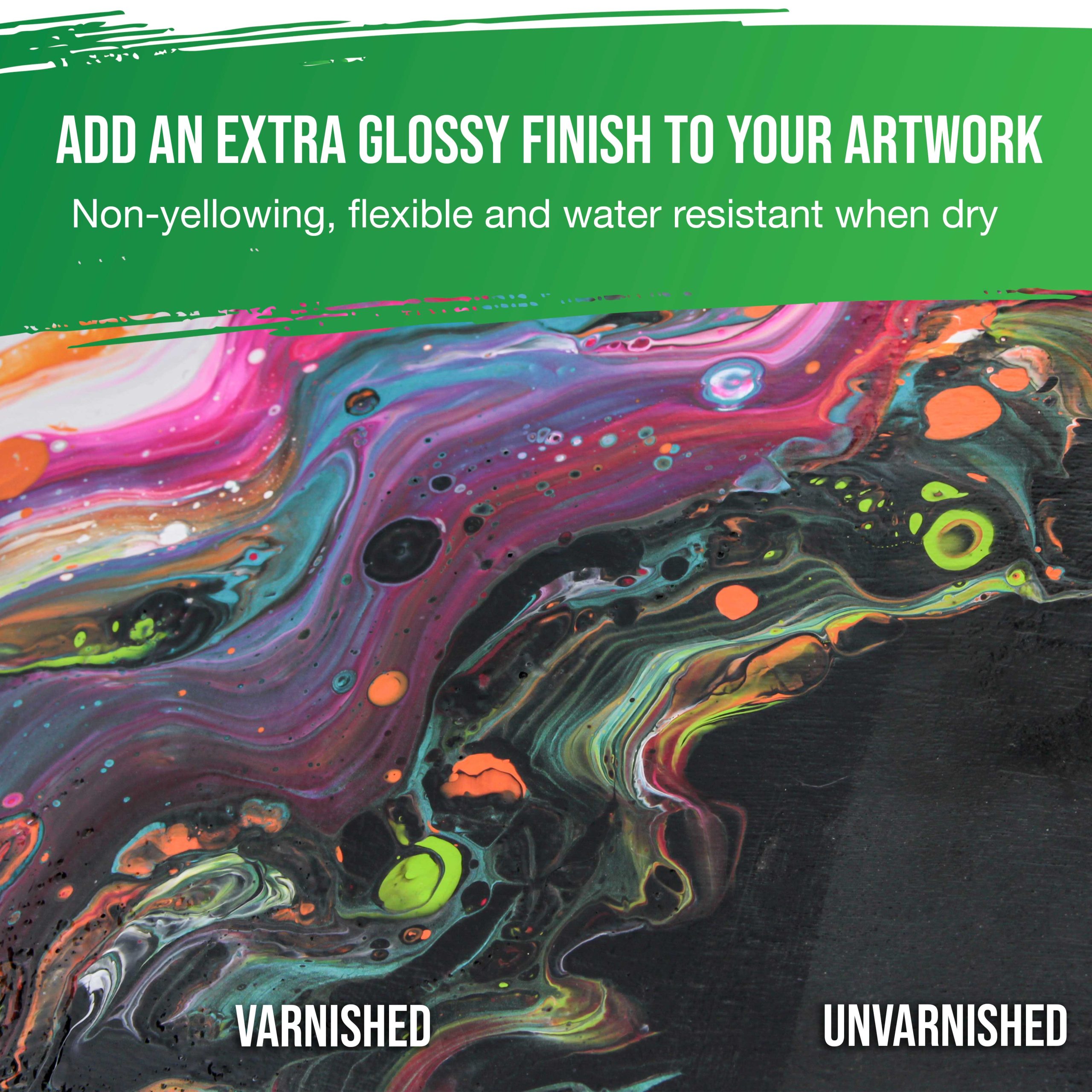 16 oz High Gloss Varnish for Acrylic Paintings - Clear Protective Finish with UV Protection - Image 4