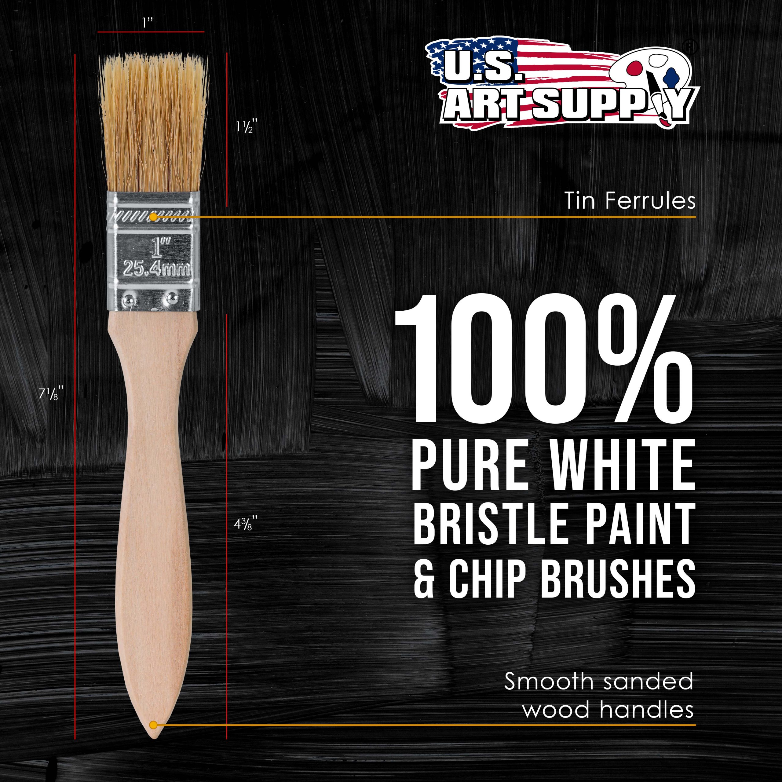 36 Pack of 1 inch Paint and Chip Paint Brushes for Paint. Stains. Varnishes. Glues. and Gesso - Image 2