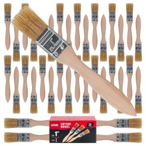 36 Pack of 1 inch Paint and Chip Paint Brushes for Paint. Stains. Varnishes. Glues. and Gesso