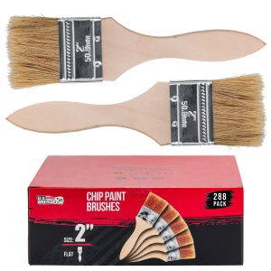 288 Pack of 2 inch Paint and Chip Paint Brushes for Paint. Stains. Varnishes. Glues. and Gesso