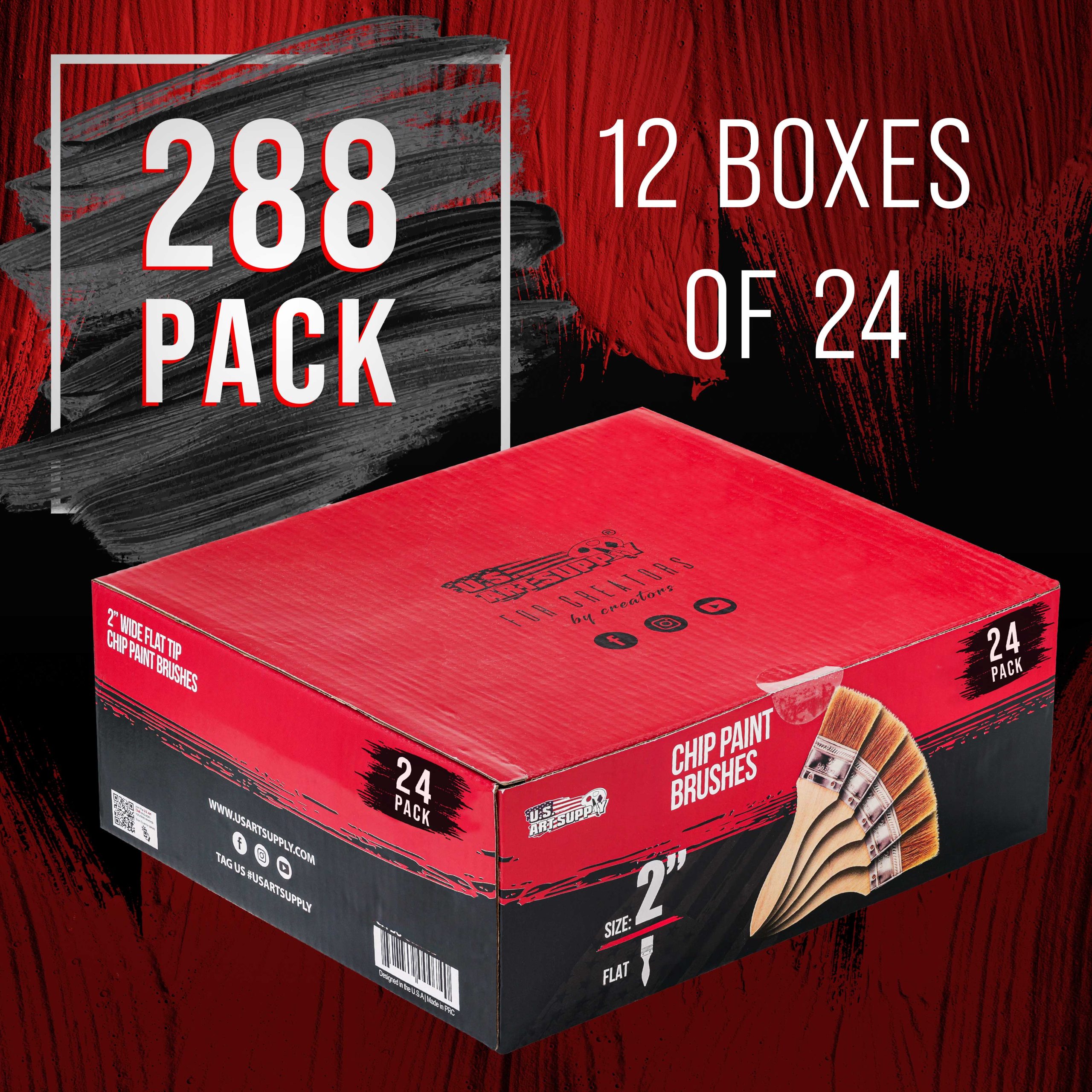 288 Pack of 2 inch Paint and Chip Paint Brushes for Paint. Stains. Varnishes. Glues. and Gesso - Image 4
