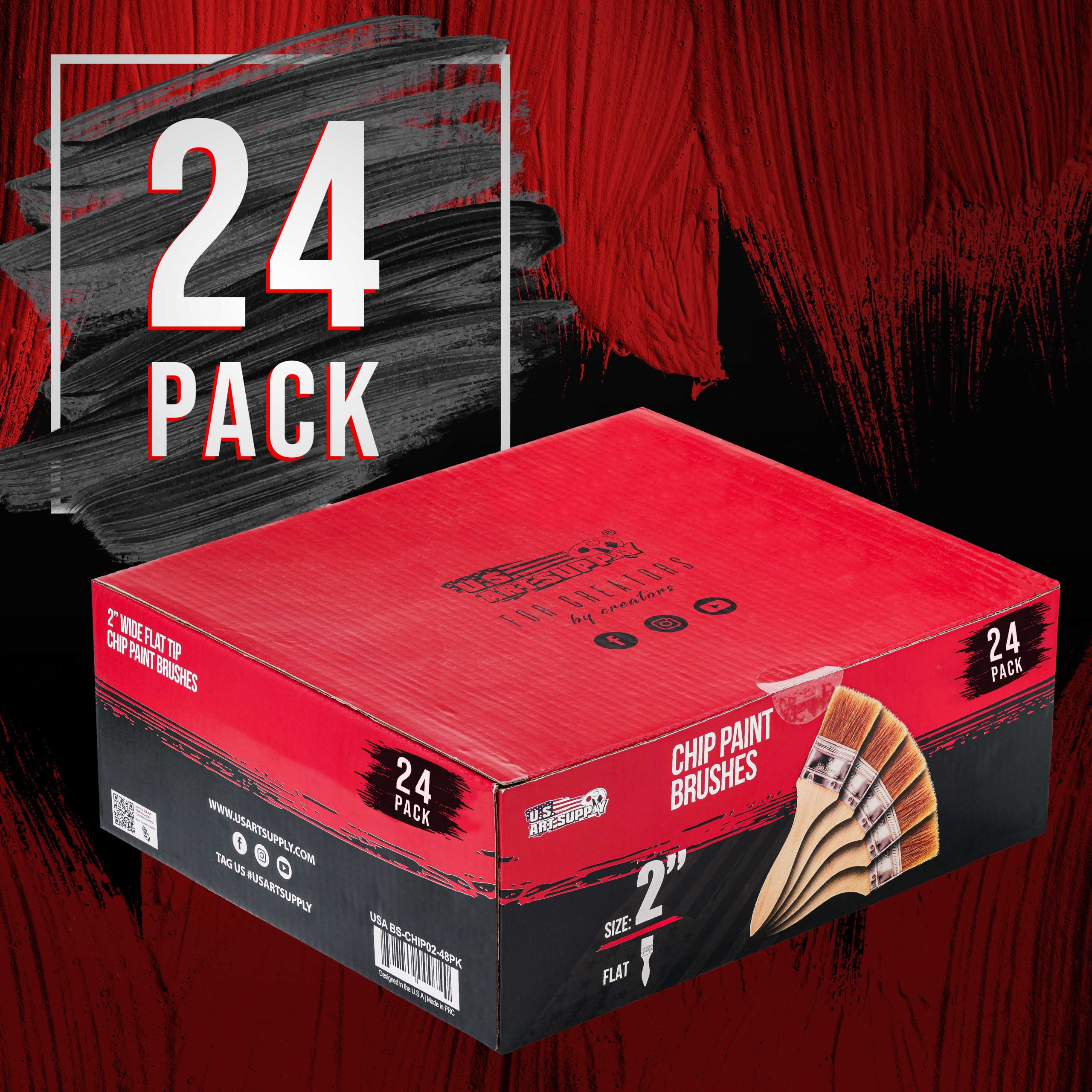 24 Pack of 2 inch Paint and Chip Paint Brushes for Paint. Stains. Varnishes. Glues. and Gesso - Image 4