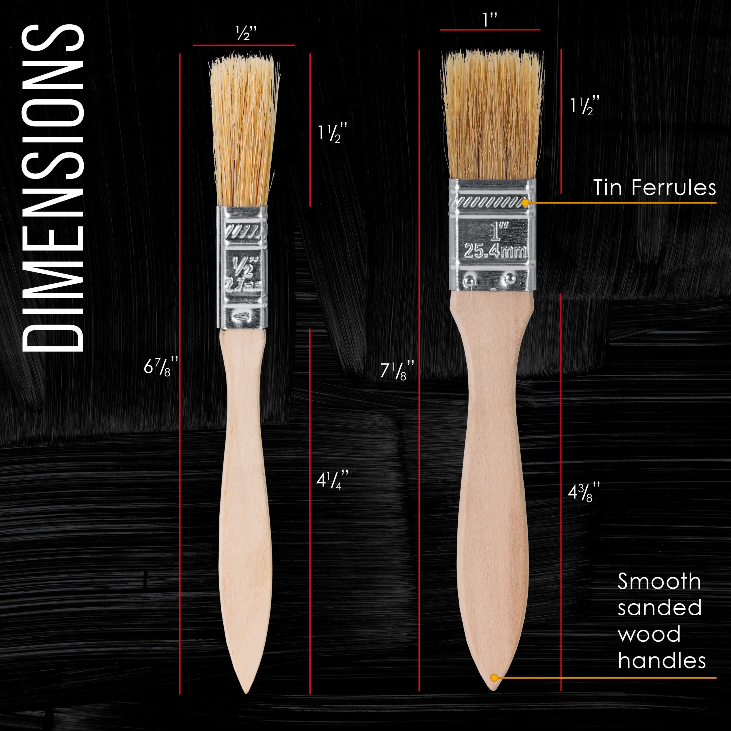 20 Pack of Assorted Size Paint and Chip Paint Brushes for Paint. Stains. Varnishes. Glues. and Gesso - Image 3