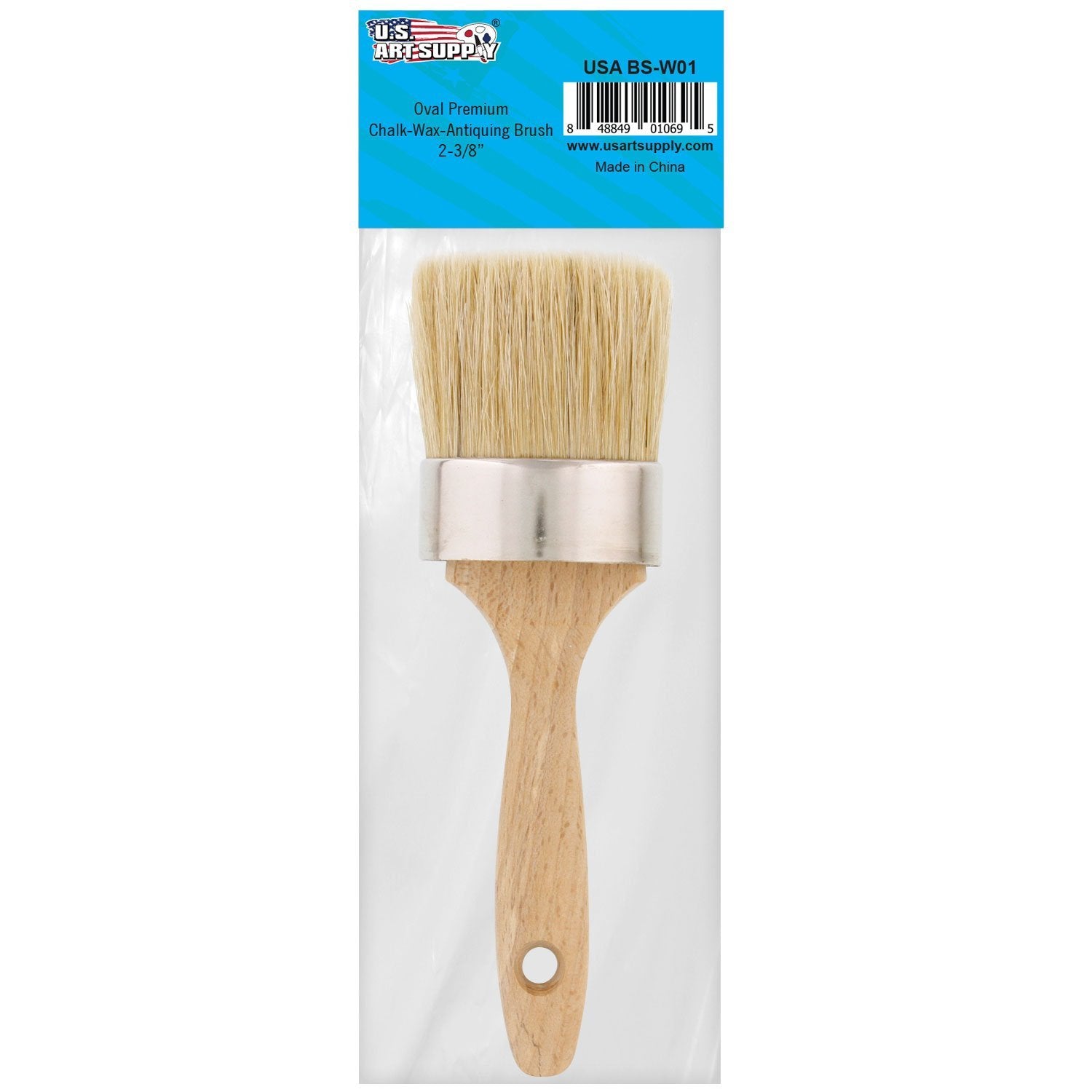 Multi Use 2-1/8 Oval Chalk and Wax Brush for Chairs. Dressers. Cabinets and Other Wood Furniture - 100% Natural Bristles. Lightweight. Rust Resistant - Image 2