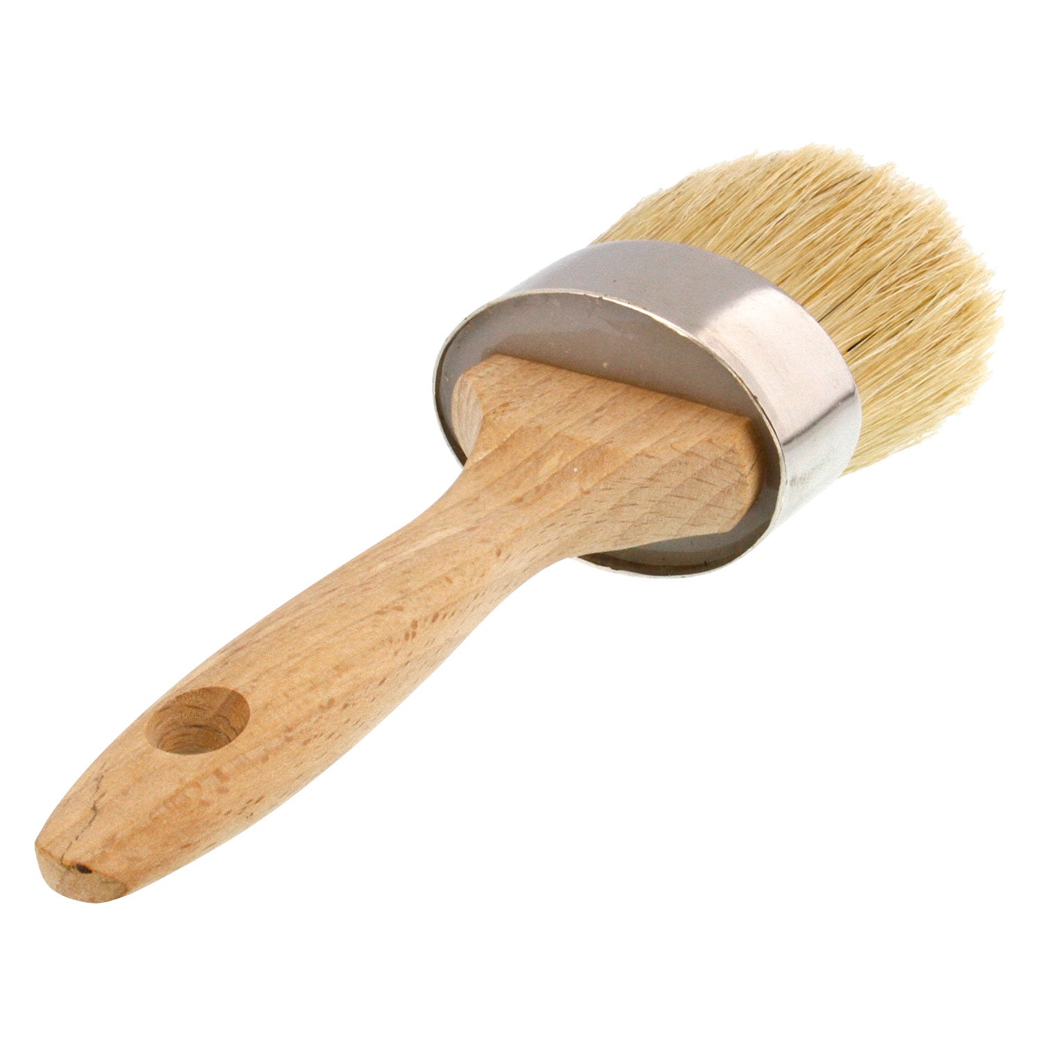 Multi Use 2-1/8 Oval Chalk and Wax Brush for Chairs. Dressers. Cabinets and Other Wood Furniture - 100% Natural Bristles. Lightweight. Rust Resistant - Image 4