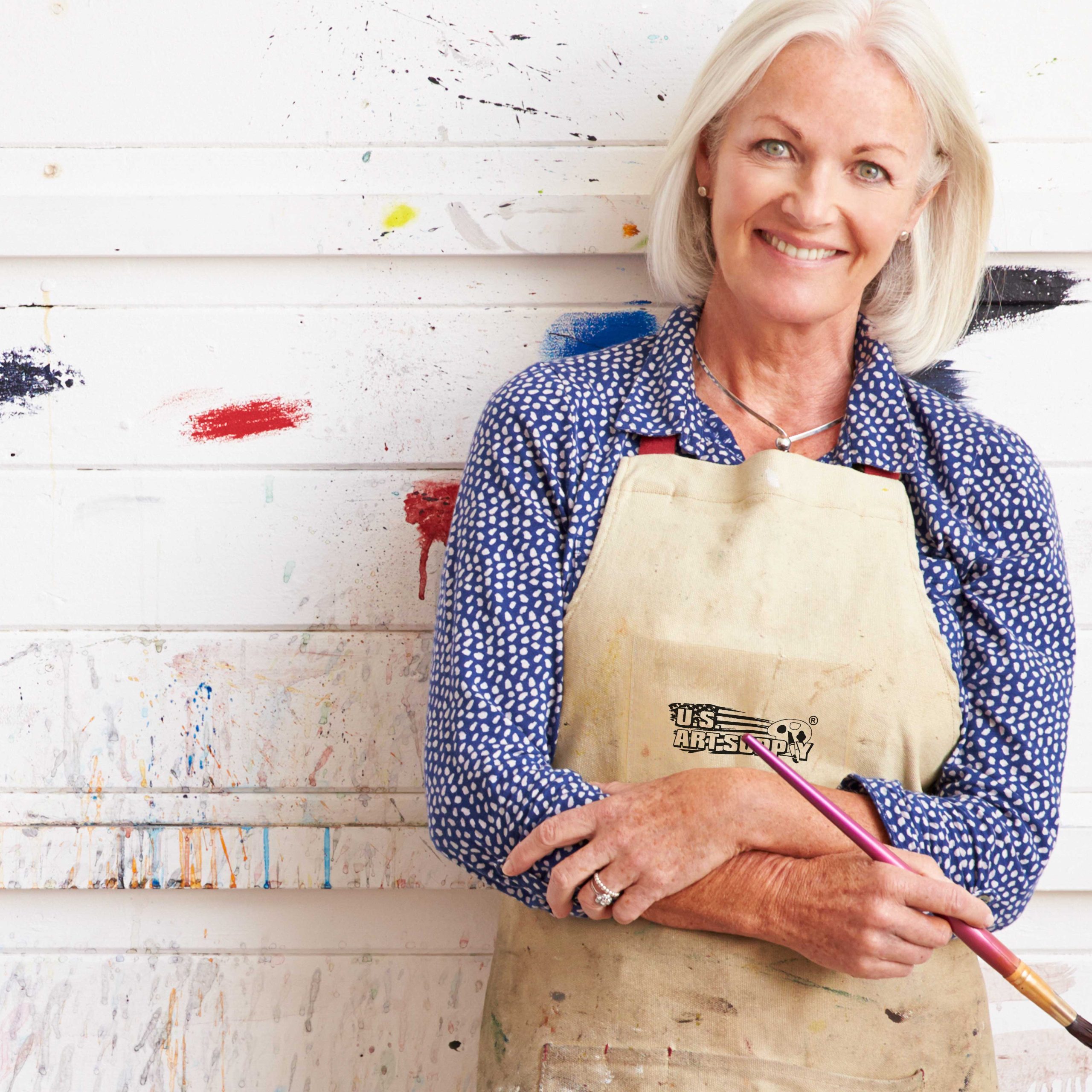 Large Canvas Adjustable Artist Apron (Size: 27-1/2 x 21) - Image 6