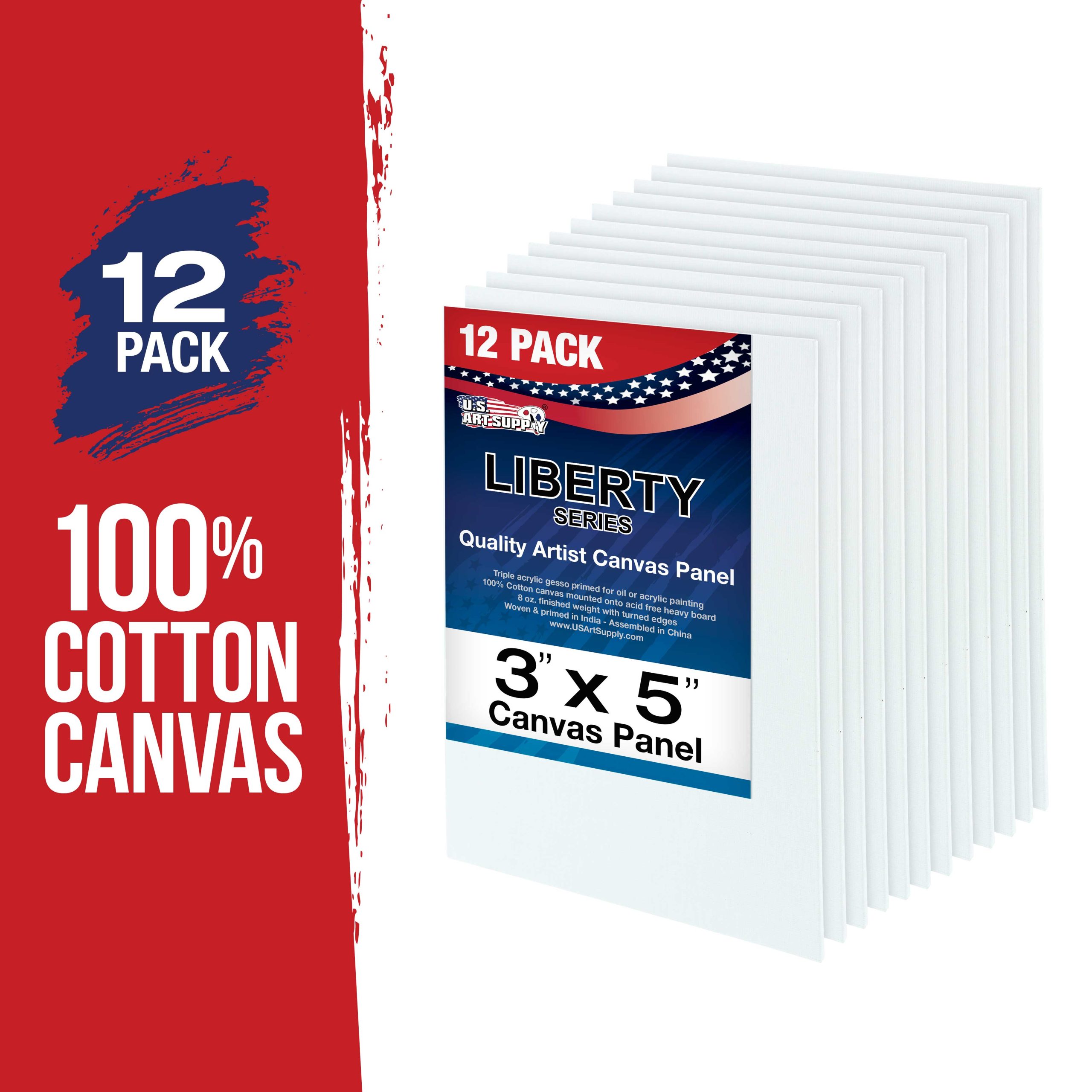 3 X 5 Inch Professional Art Canvas Board Panels 12 Pack - 8 Ounce Heavyweight Cotton Acid Free Canvases for Painting Acrylics and Watercolor (1 Case of 12 Single Canvas Painting Panels) - Image 2