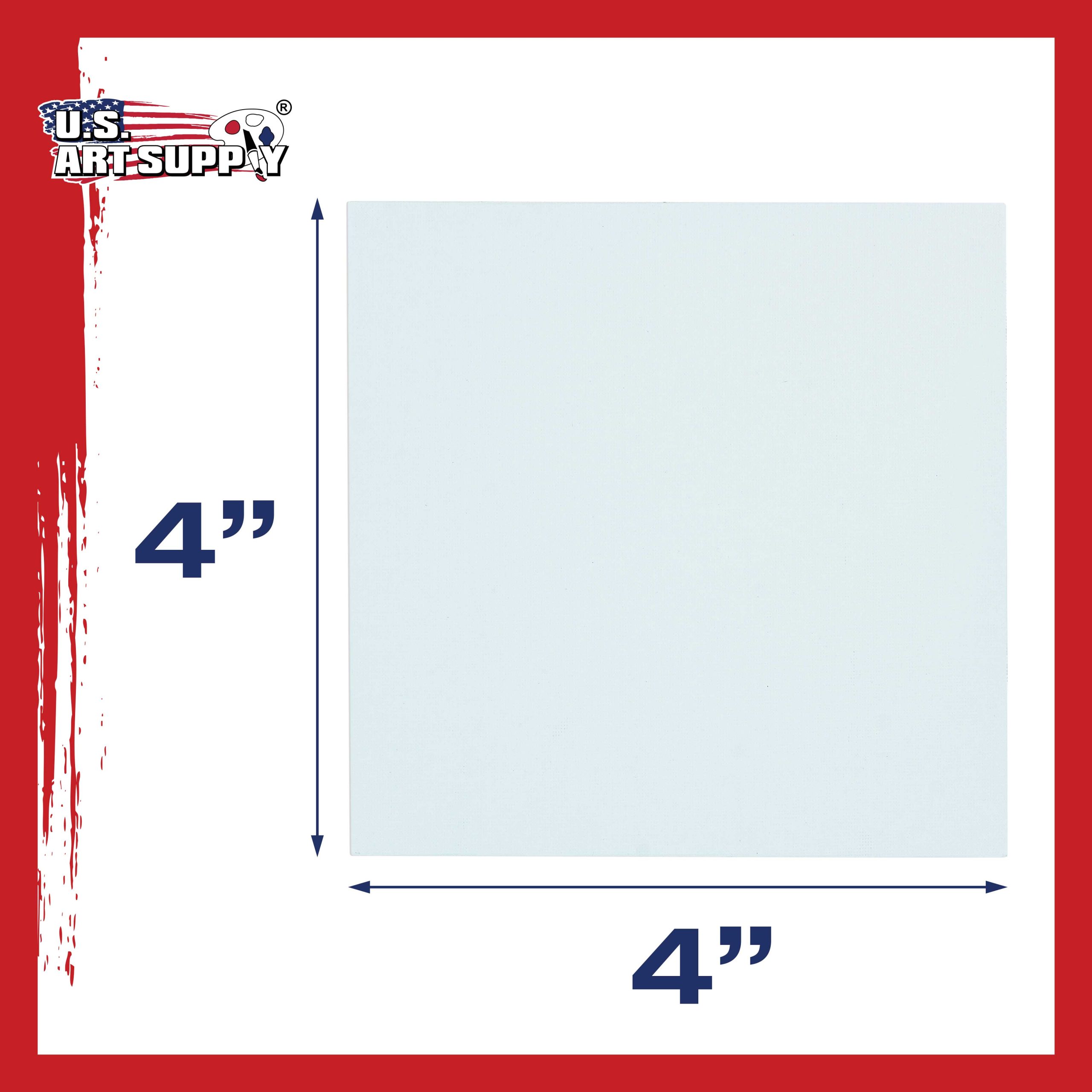 4 X 4 Inch Professional Art Canvas Board Panels 96 Pack - 8 Ounce Heavyweight Cotton Acid Free Canvases for Painting Acrylics and Watercolor (1 Case of 96 Single Canvas Painting Panels) - Image 3