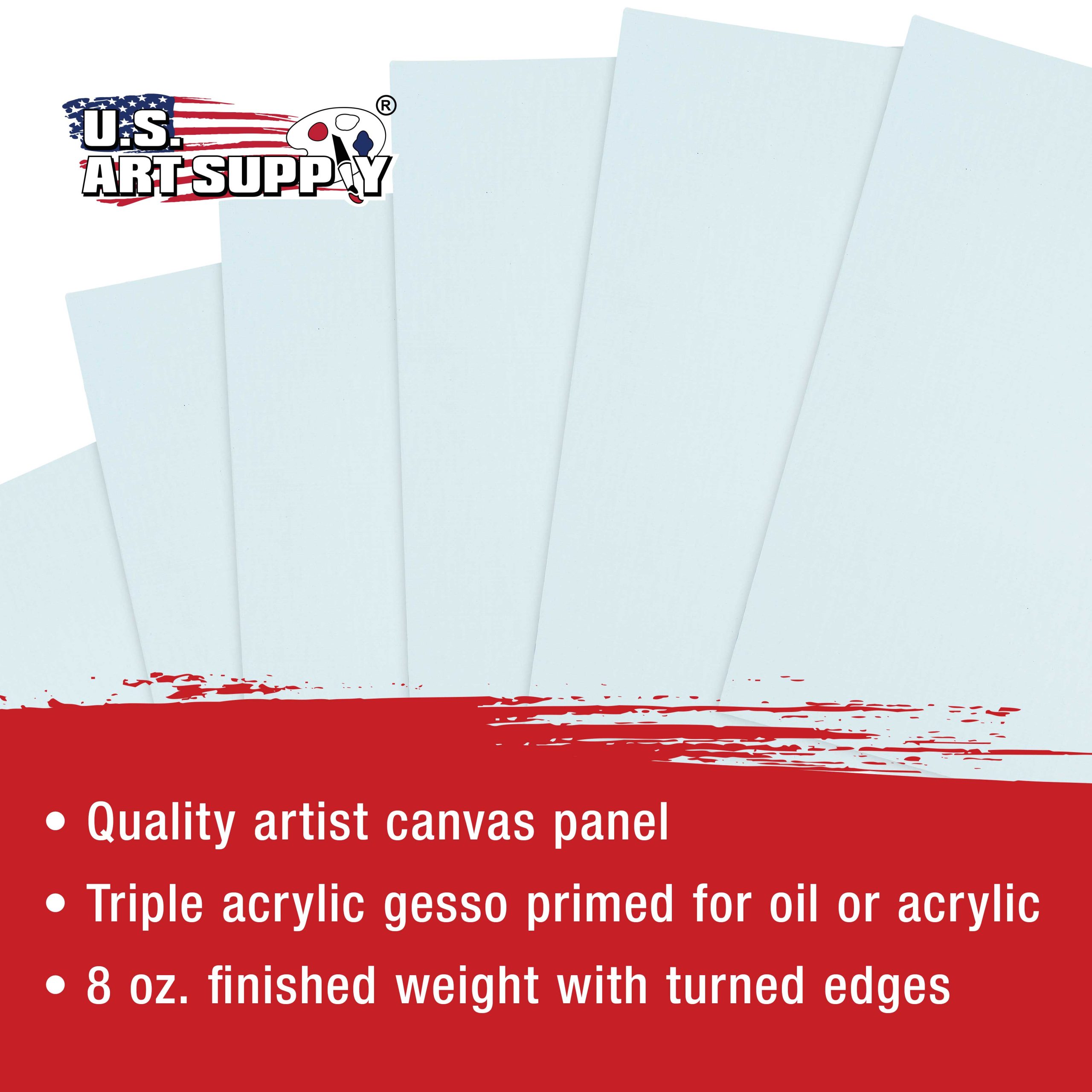 4 X 4 Inch Professional Art Canvas Board Panels 96 Pack - 8 Ounce Heavyweight Cotton Acid Free Canvases for Painting Acrylics and Watercolor (1 Case of 96 Single Canvas Painting Panels) - Image 4