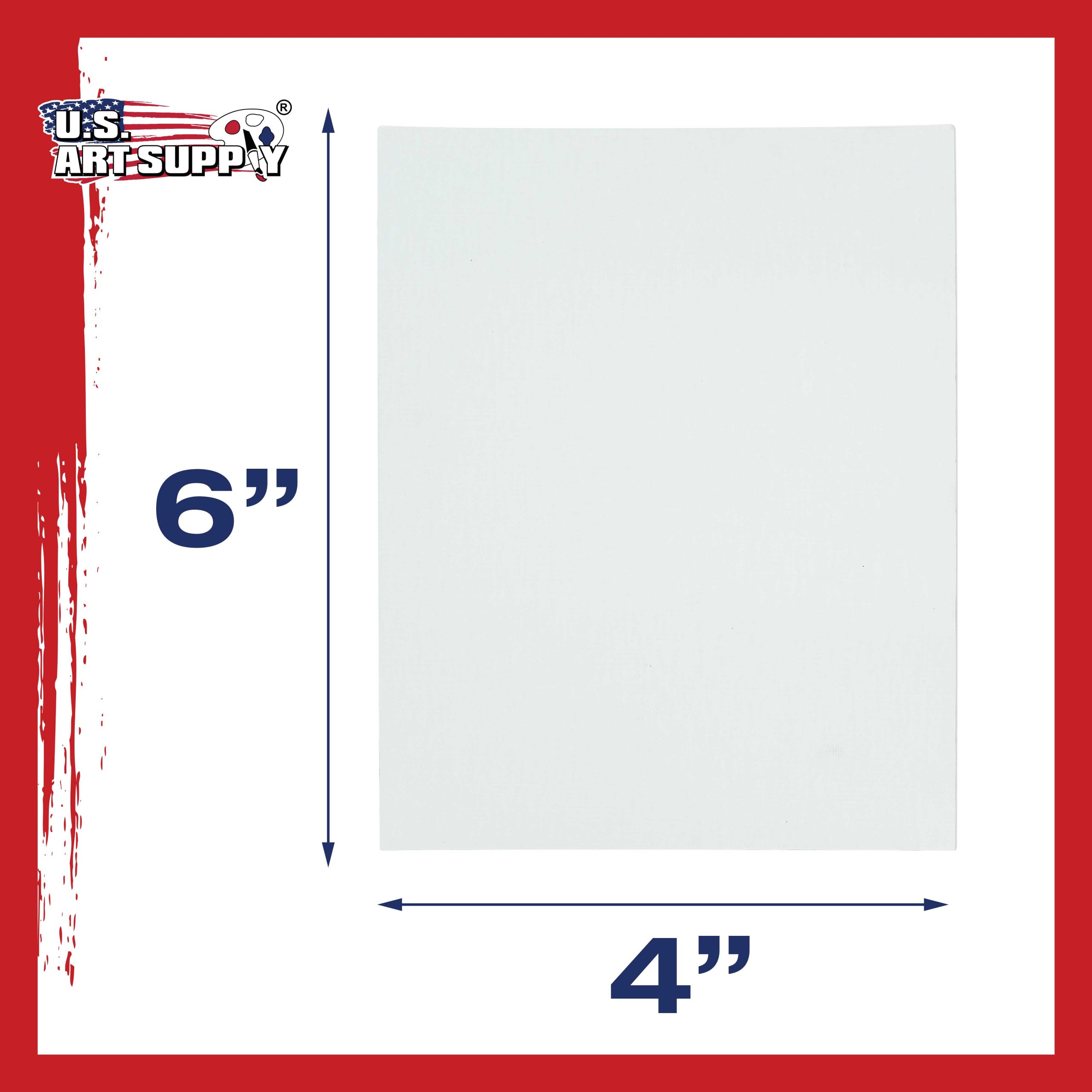 4 X 6 Inch Professional Art Canvas Board Panels 24 Pack - 8 Ounce Heavyweight Cotton Acid Free Canvases for Painting Acrylics and Watercolor (1 Case of 24 Single Canvas Painting Panels) - Image 3