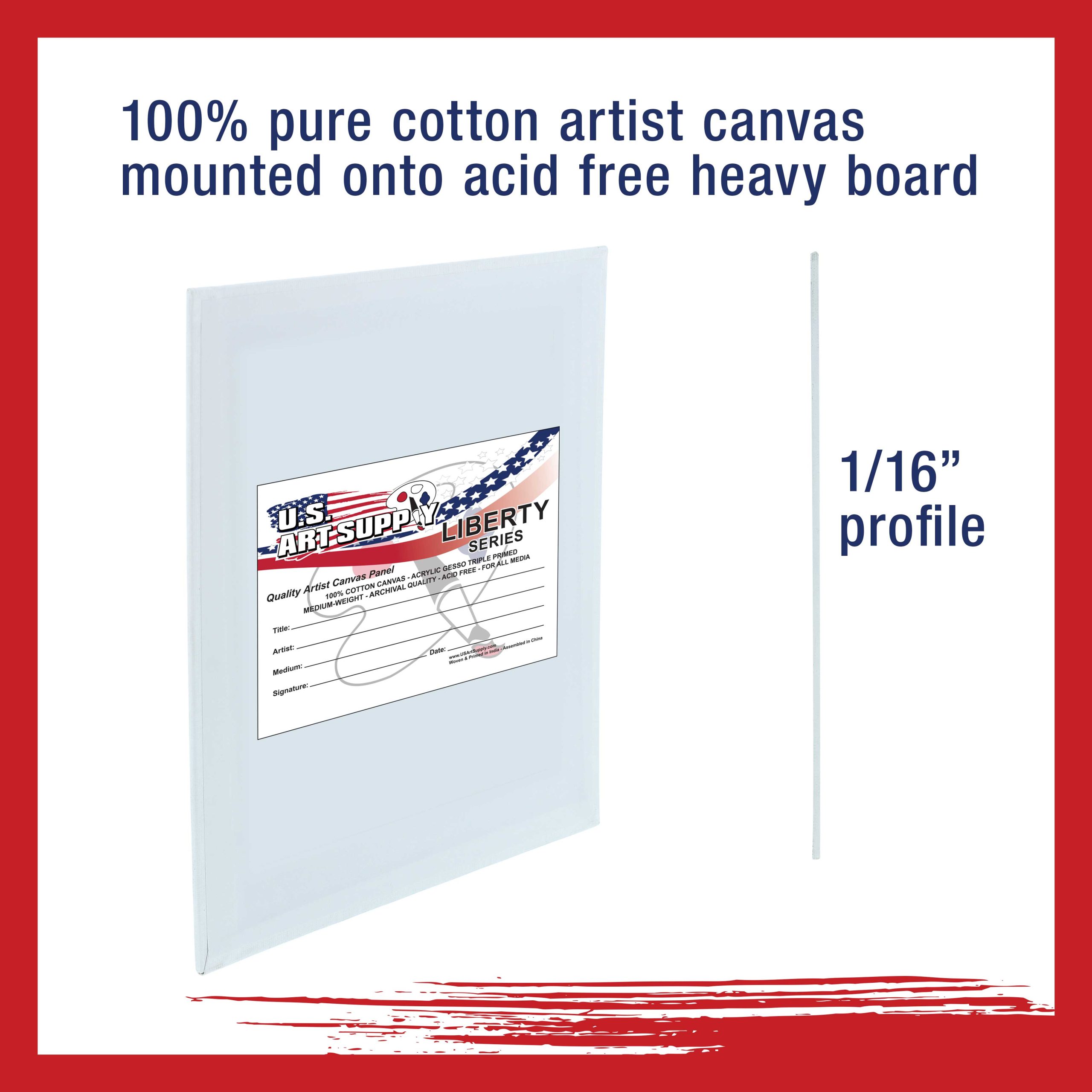 4 X 6 Inch Professional Art Canvas Board Panels 24 Pack - 8 Ounce Heavyweight Cotton Acid Free Canvases for Painting Acrylics and Watercolor (1 Case of 24 Single Canvas Painting Panels) - Image 5