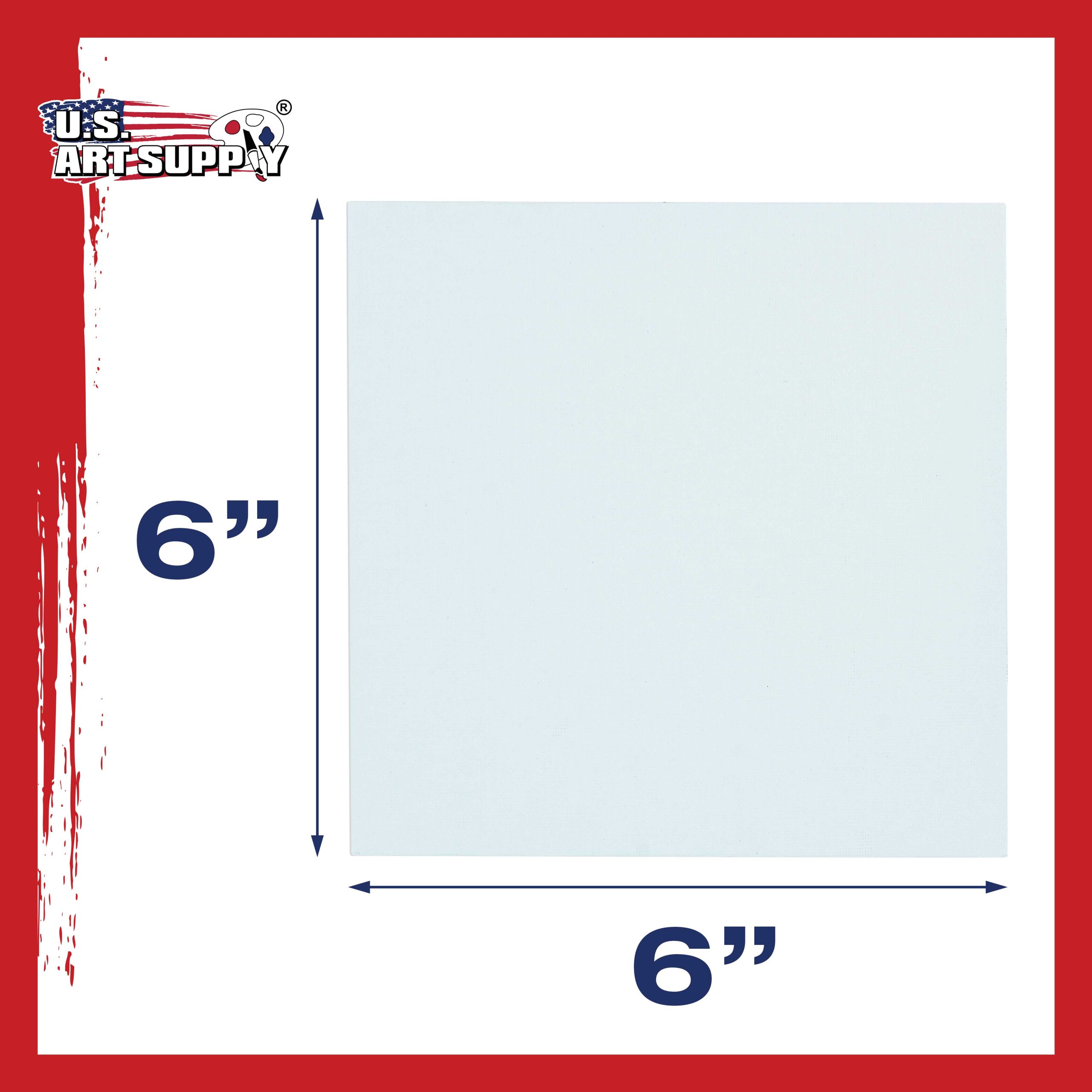 6 X 6 Inch Professional Art Canvas Board Panels 12 Pack - 8 Ounce Heavyweight Cotton Acid Free Canvases for Painting Acrylics and Watercolor (1 Case of 12 Single Canvas Painting Panels) - Image 3