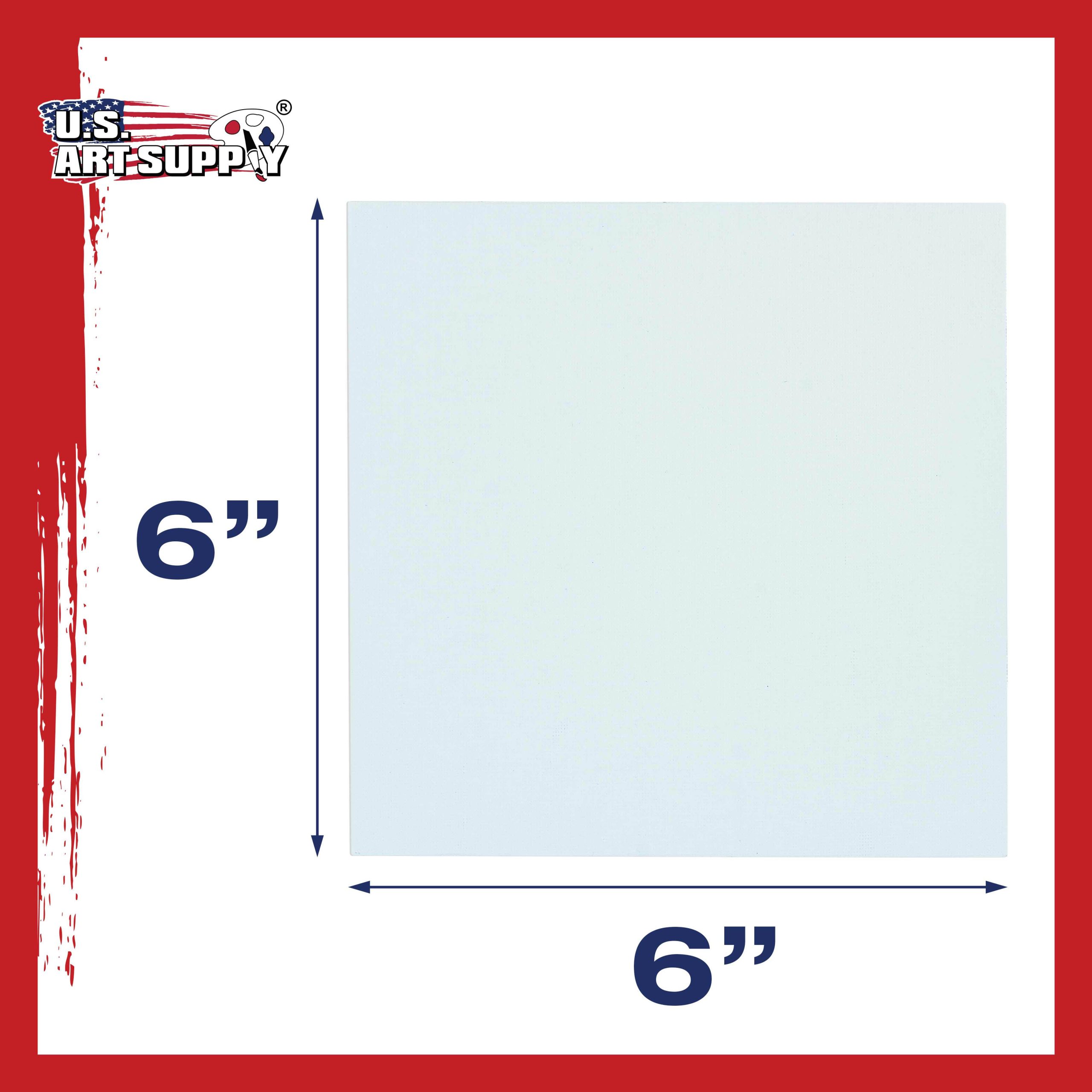 6 X 6 Inch Professional Art Canvas Board Panels 24 Pack - 8 Ounce Heavyweight Cotton Acid Free Canvases for Painting Acrylics and Watercolor (1 Case of 24 Single Canvas Painting Panels) - Image 3
