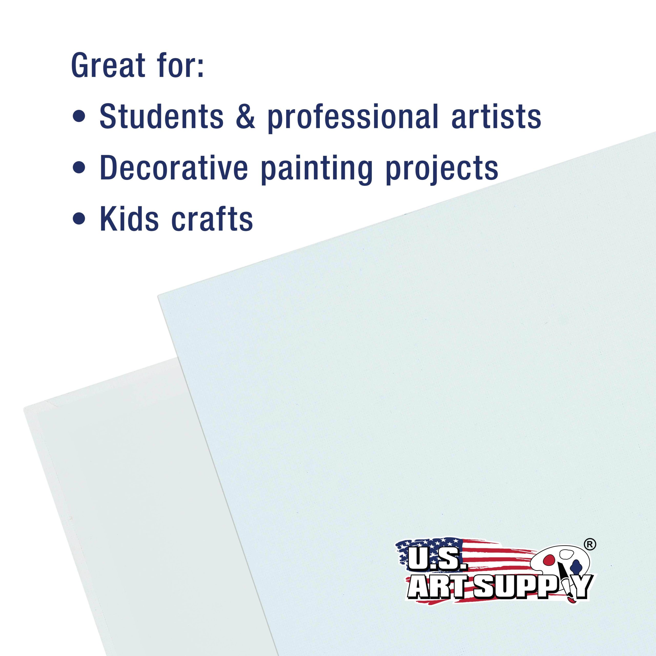 6 X 6 Inch Professional Art Canvas Board Panels 24 Pack - 8 Ounce Heavyweight Cotton Acid Free Canvases for Painting Acrylics and Watercolor (1 Case of 24 Single Canvas Painting Panels) - Image 6