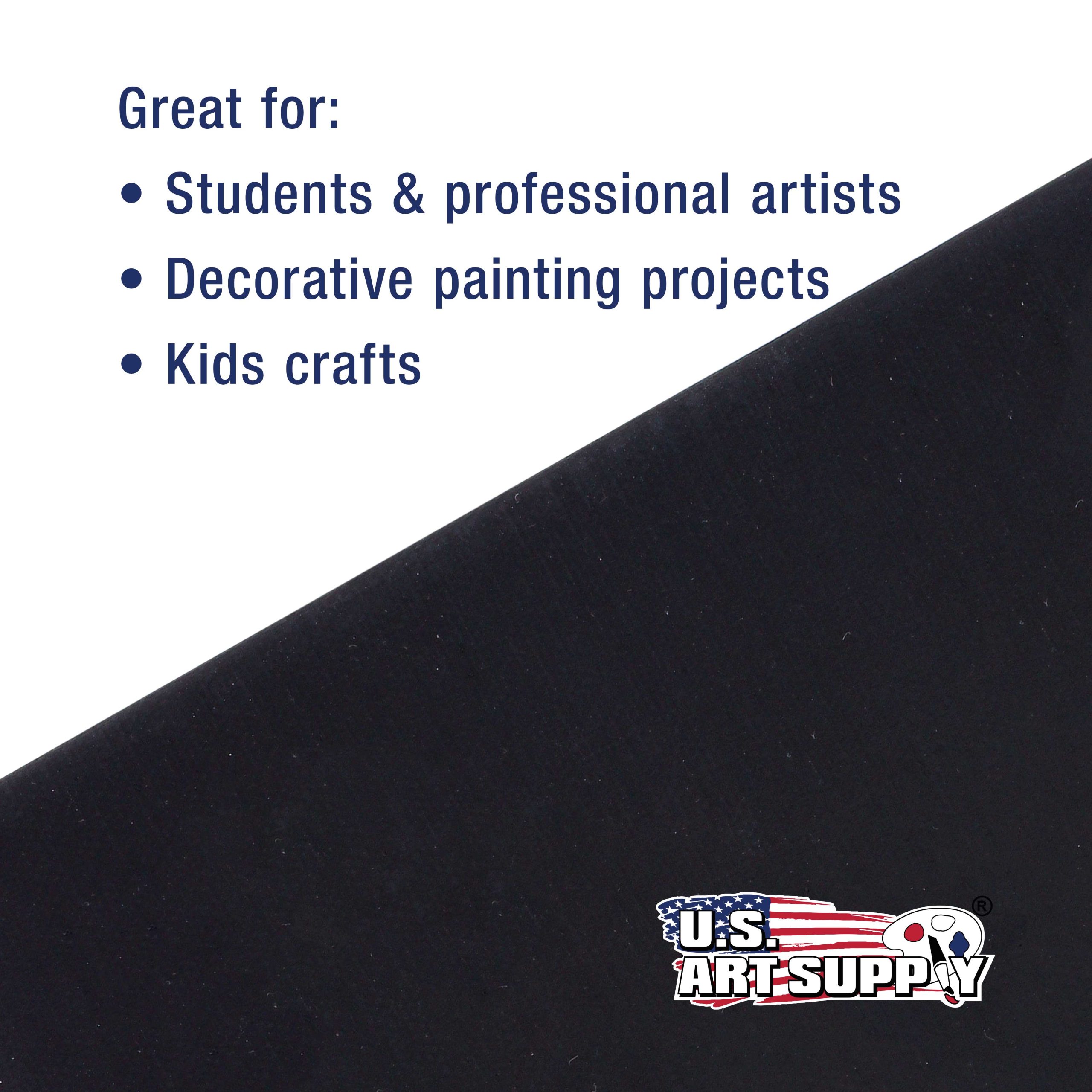 6 X 6 Inch Black Professional Art Canvas Board Panels 6 Pack - 8 Ounce Heavyweight Cotton Acid Free Canvases for Painting Acrylics and Watercolor (1 Case of 6 Single Canvas Painting Panels) - Image 6