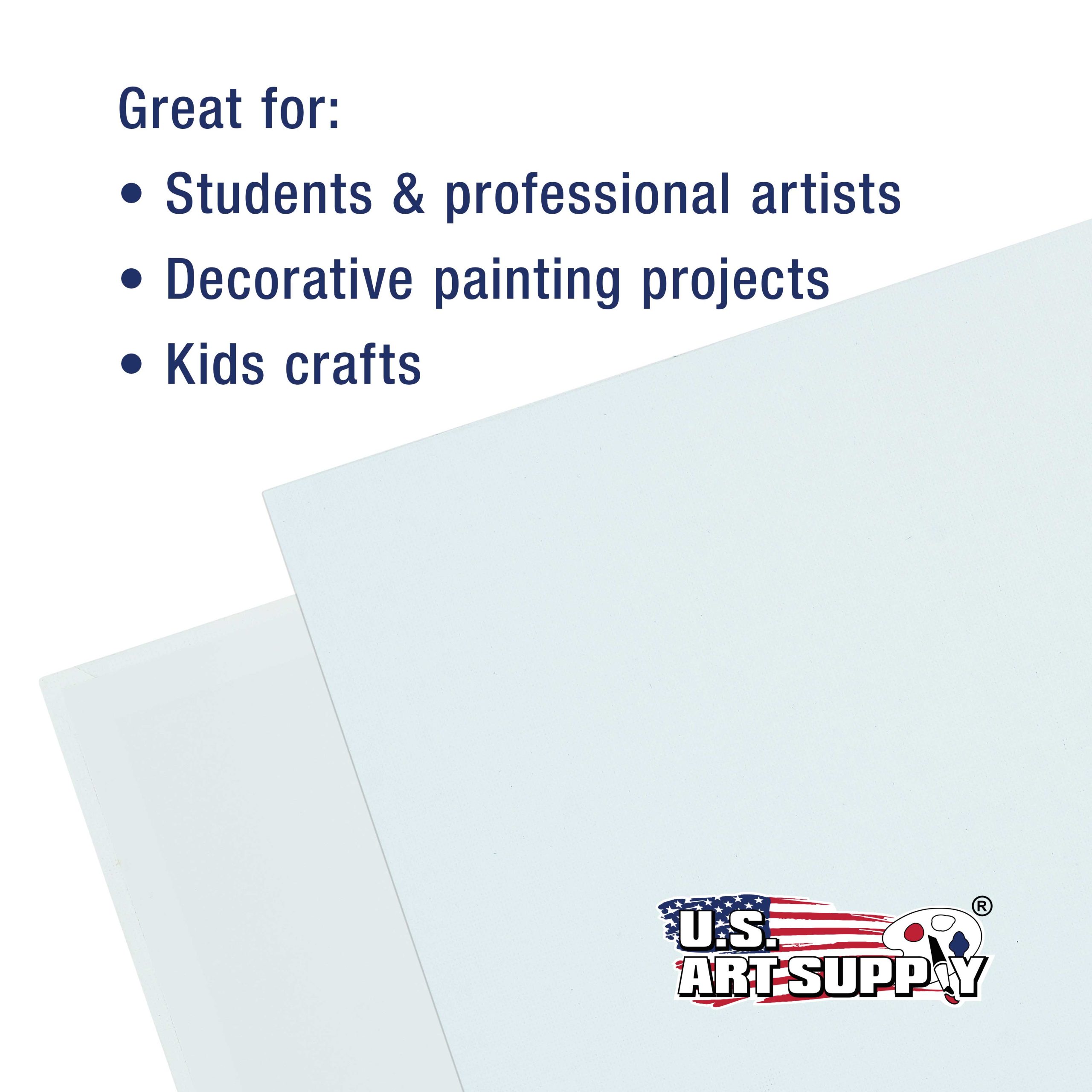 8 X 8 Inch Professional Art Canvas Board Panels 12 Pack - 8 Ounce Heavyweight Cotton Acid Free Canvases for Painting Acrylics and Watercolor (1 Case of 12 Single Canvas Painting Panels) - Image 6