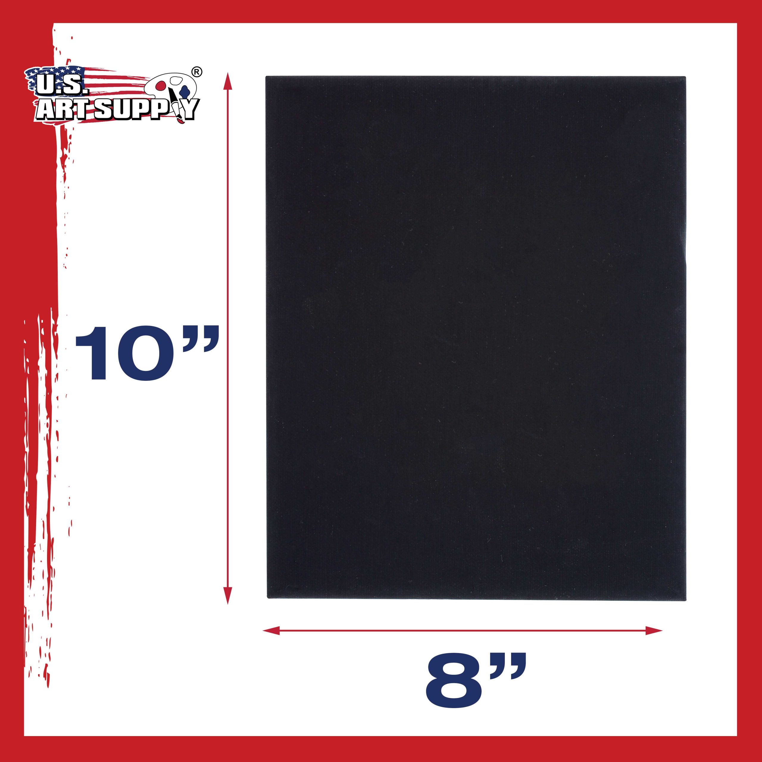 8 X 10 Inch Black Professional Art Canvas Board Panels 6 Pack - 8 Ounce Heavyweight Cotton Acid Free Canvases for Painting Acrylics and Watercolor (1 Case of 6 Single Canvas Painting Panels) - Image 3
