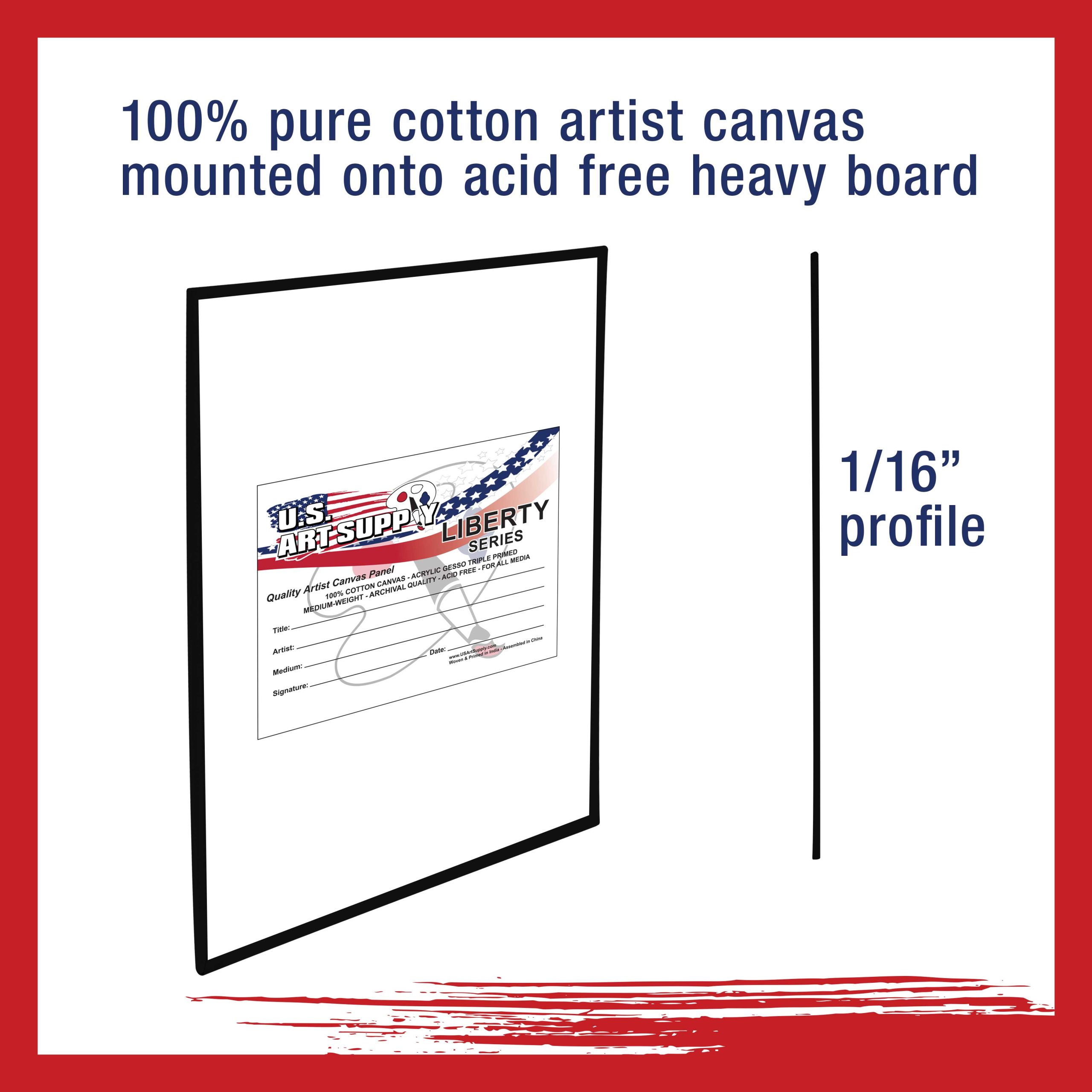 9 X 12 Inch Black Professional Art Canvas Board Panels 6 Pack - 8 Ounce Heavyweight Cotton Acid Free Canvases for Painting Acrylics and Watercolor (1 Case of 6 Single Canvas Painting Panels) - Image 5