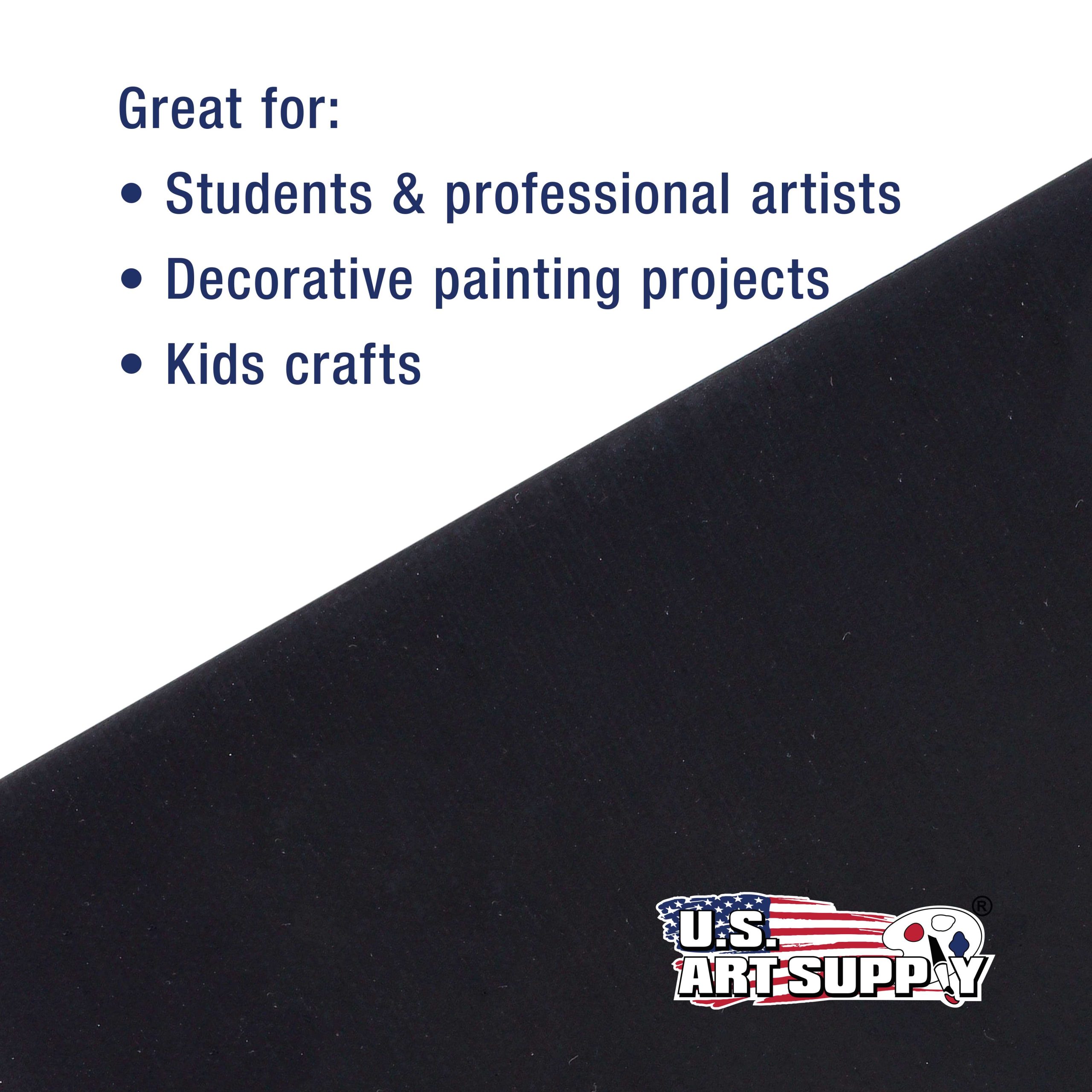 9 X 12 Inch Black Professional Art Canvas Board Panels 6 Pack - 8 Ounce Heavyweight Cotton Acid Free Canvases for Painting Acrylics and Watercolor (1 Case of 6 Single Canvas Painting Panels) - Image 6