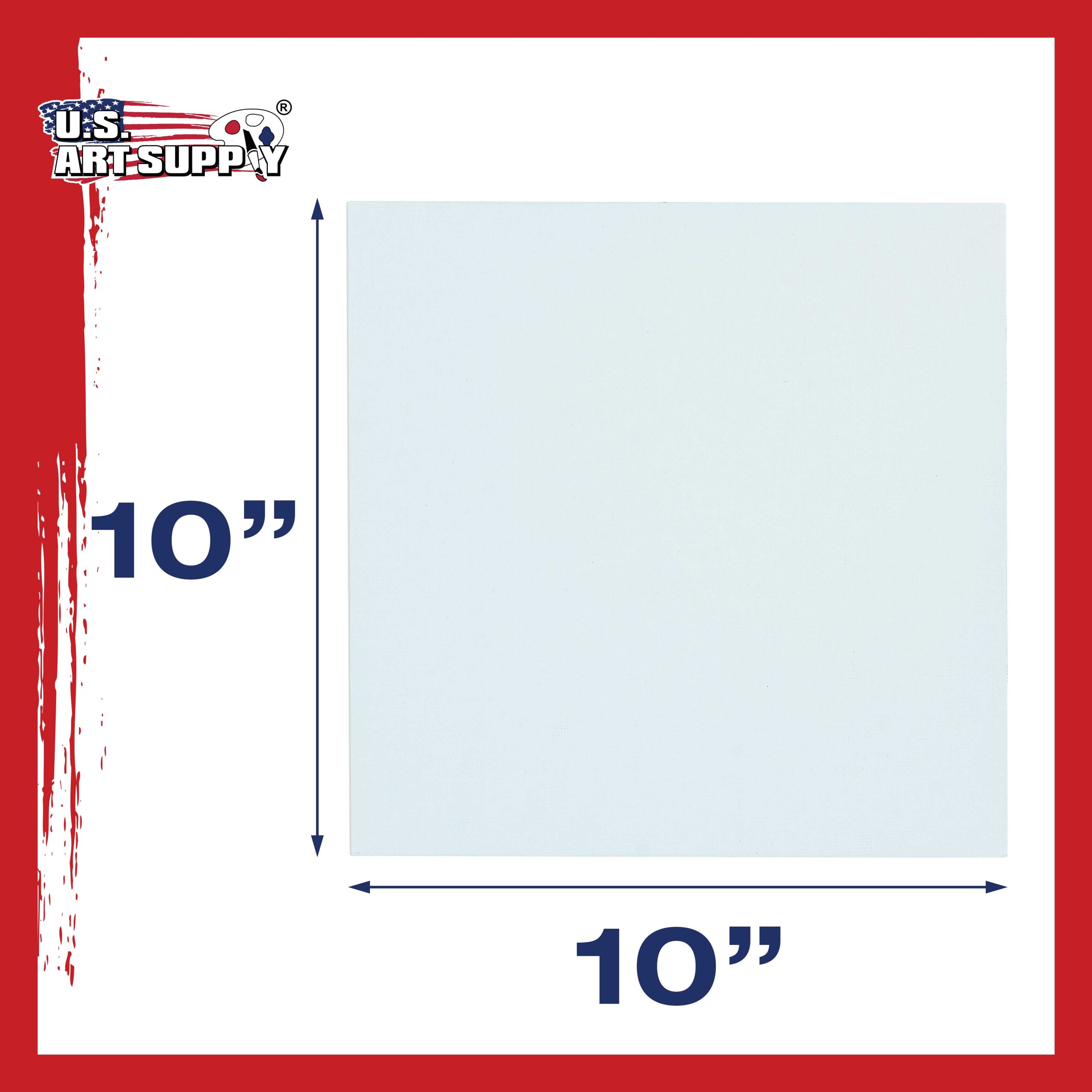 10 X 10 Inch Professional Art Canvas Board Panels 12 Pack - 8 Ounce Heavyweight Cotton Acid Free Canvases for Painting Acrylics and Watercolor (1 Case of 12 Single Canvas Painting Panels) - Image 3