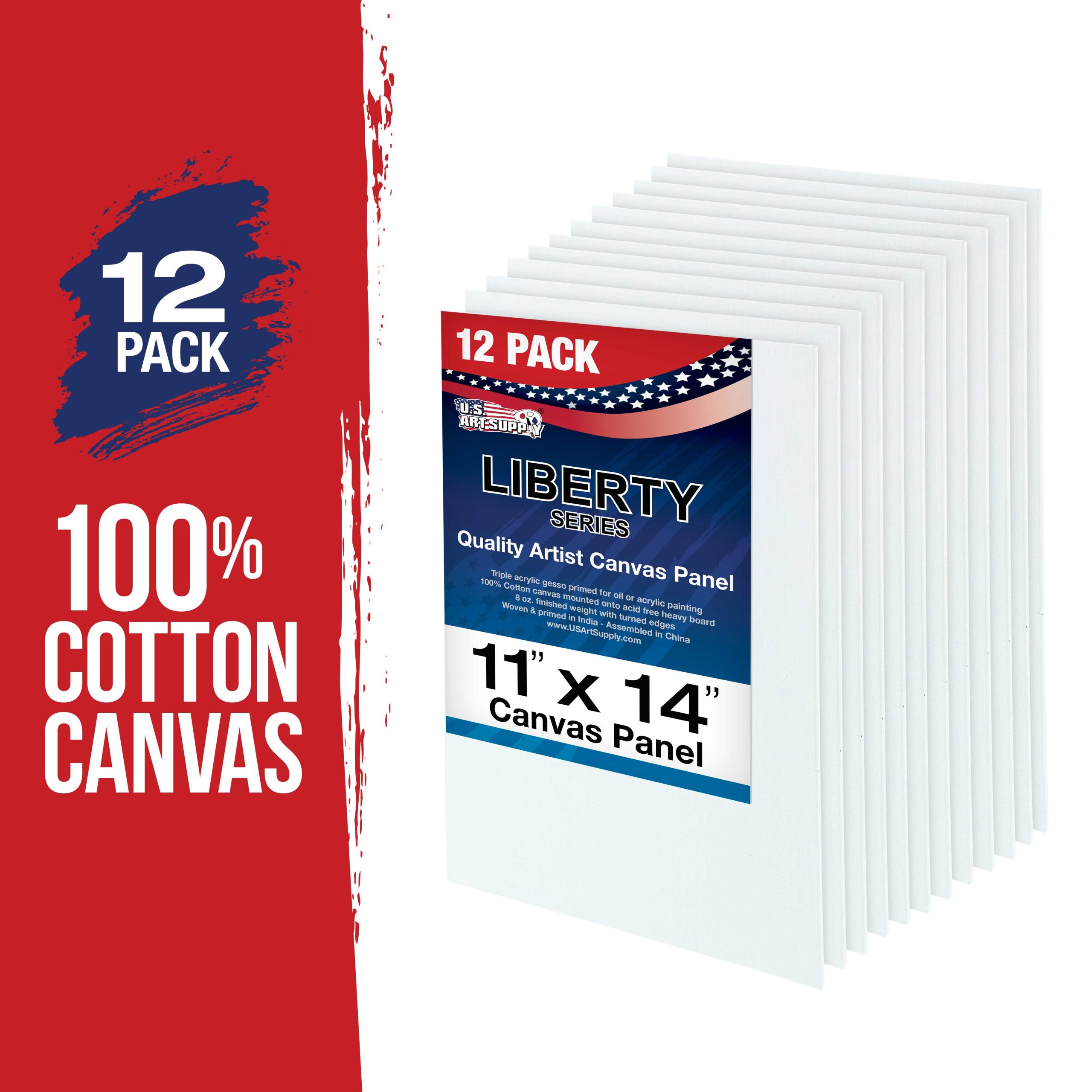 11 X 14 Inch Professional Art Canvas Board Panels 12 Pack - 8 Ounce Heavyweight Cotton Acid Free Canvases for Painting Acrylics and Watercolor (1 Case of 12 Single Canvas Painting Panels) - Image 2