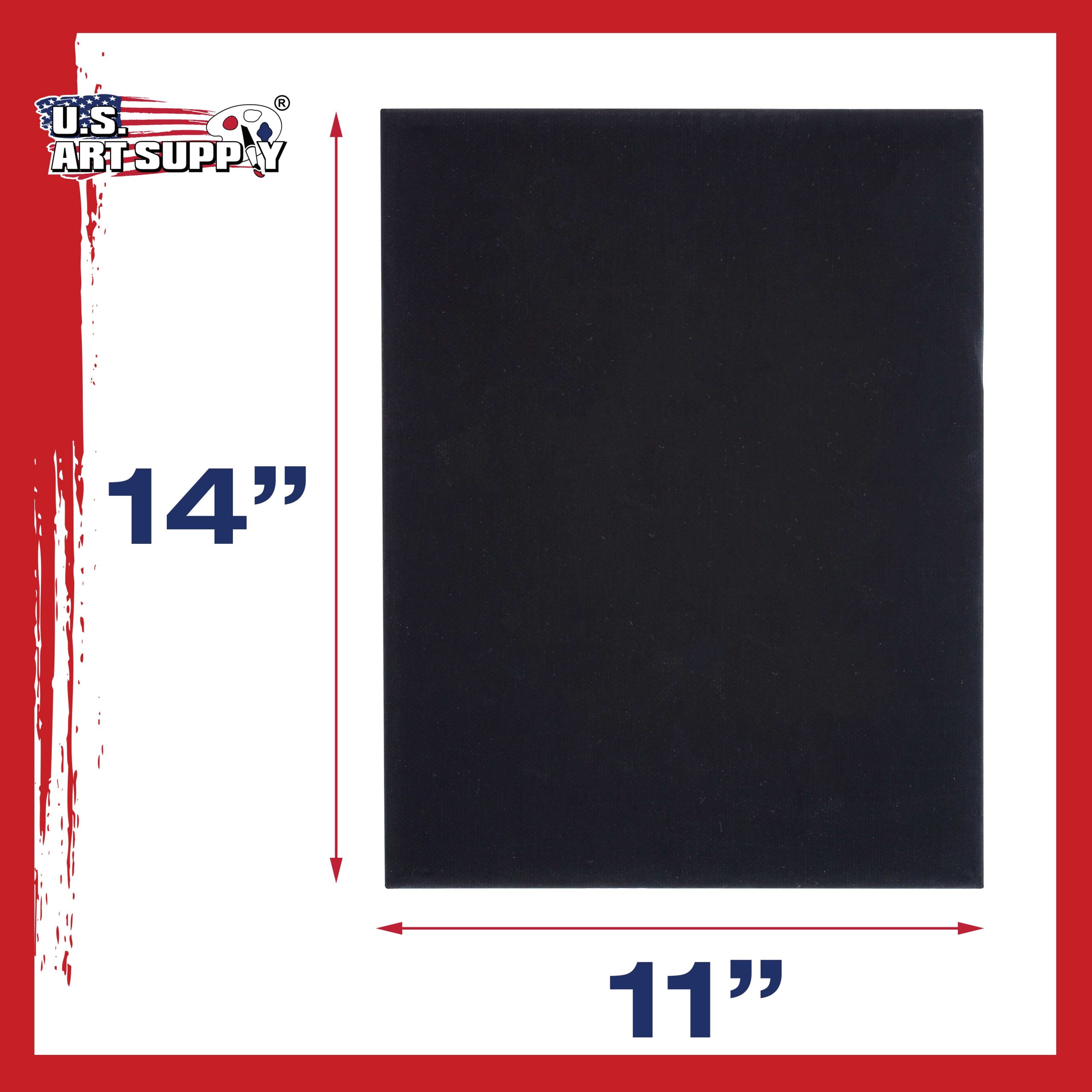 11 X 14 Inch Black Professional Art Canvas Board Panels 6 Pack - 8 Ounce Heavyweight Cotton Acid Free Canvases for Painting Acrylics and Watercolor (1 Case of 6 Single Canvas Painting Panels) - Image 3