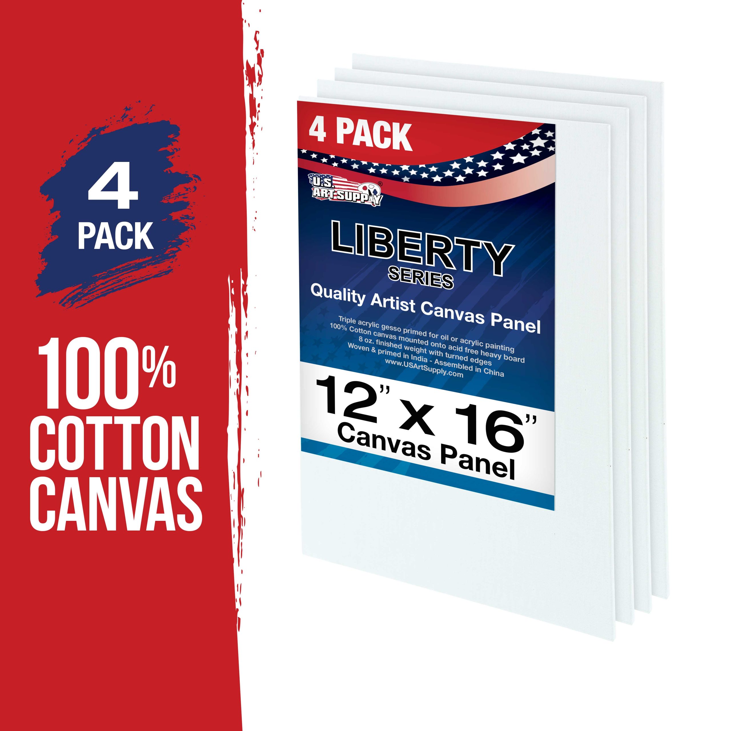 12 X 16 Inch Professional Art Canvas Board Panels 4 Pack - 8 Ounce Heavyweight Cotton Acid Free Canvases for Painting Acrylics and Watercolor (1 Case of 4 Single Canvas Painting Panels) - Image 2