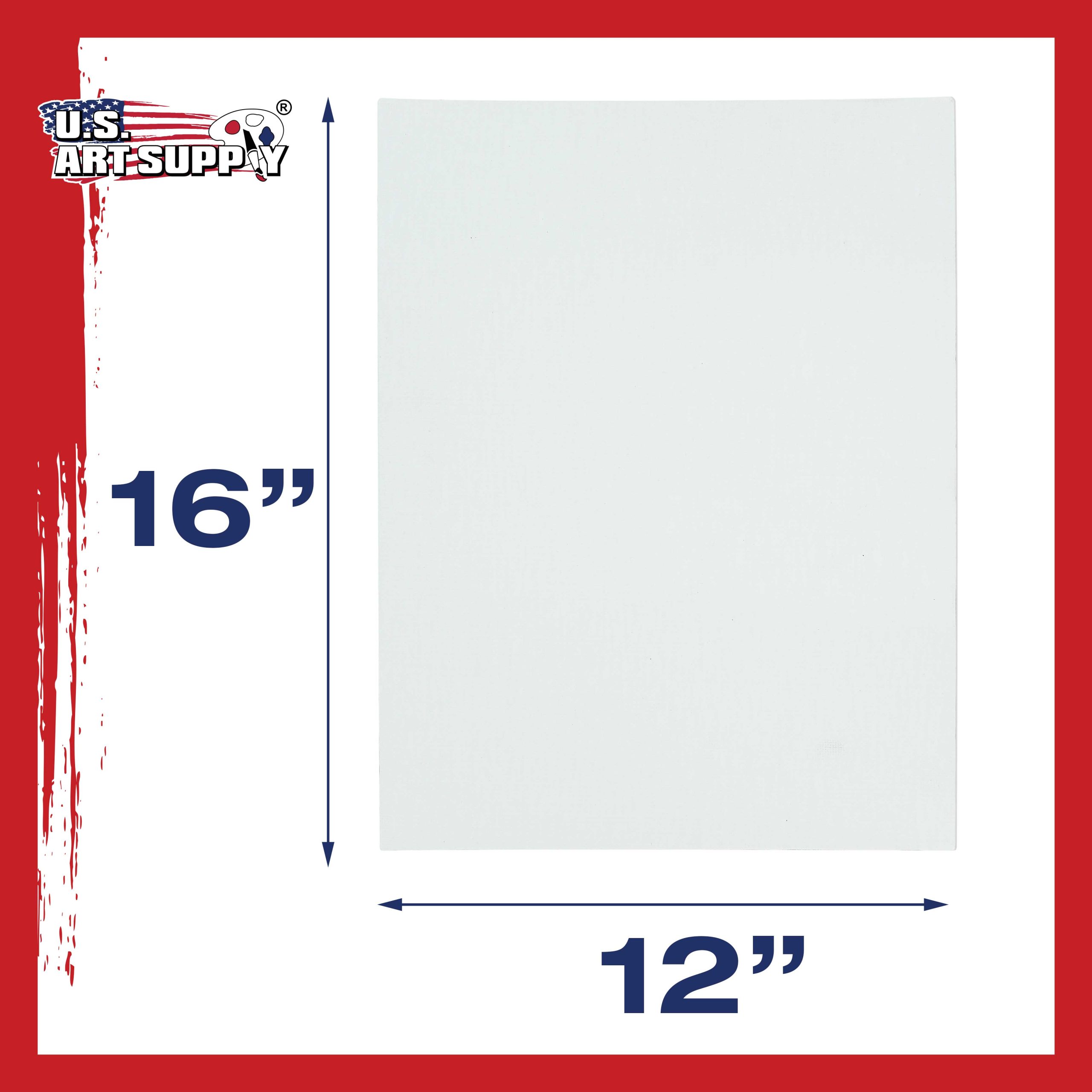 12 X 16 Inch Professional Art Canvas Board Panels 4 Pack - 8 Ounce Heavyweight Cotton Acid Free Canvases for Painting Acrylics and Watercolor (1 Case of 4 Single Canvas Painting Panels) - Image 3