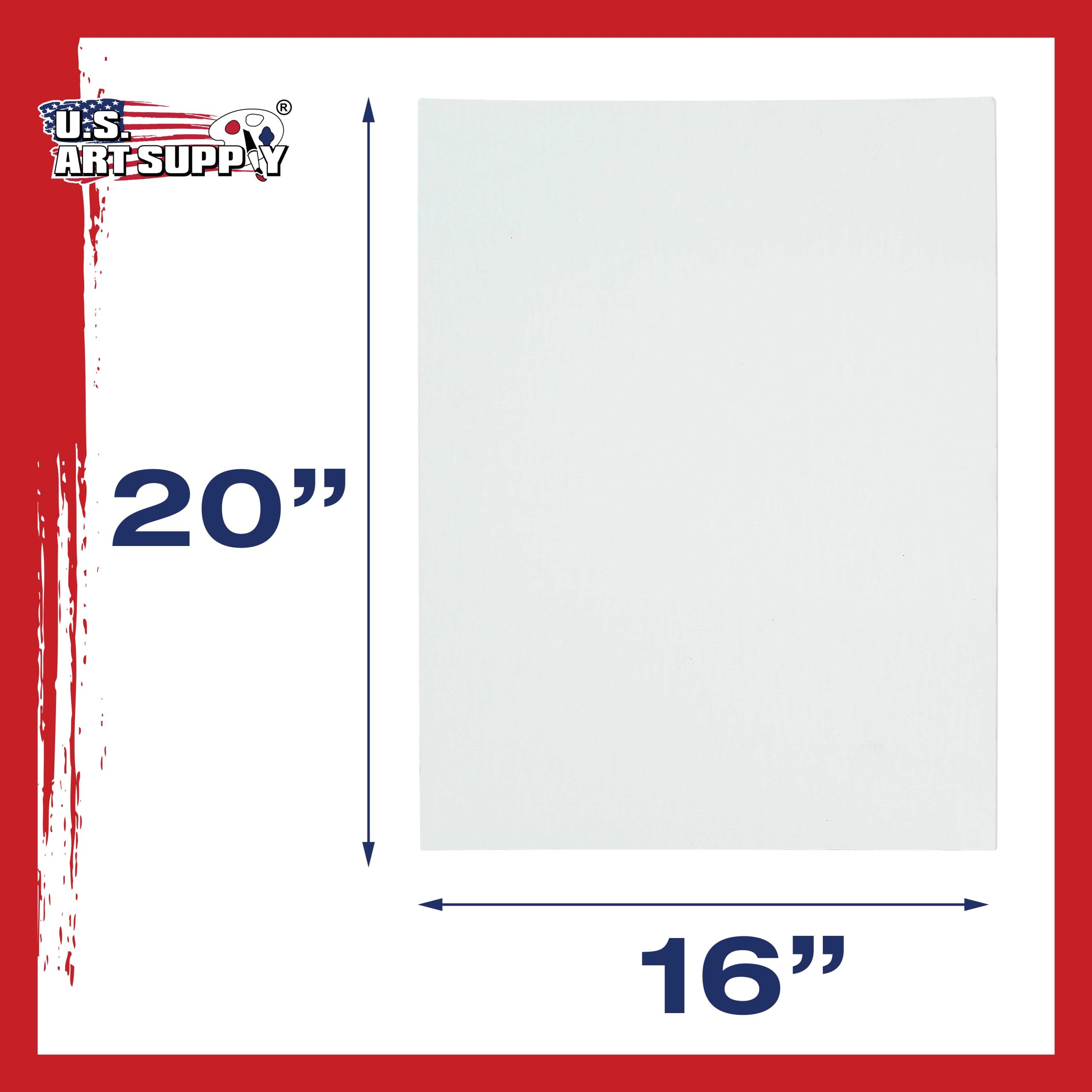 16 X 20 Inch Professional Art Canvas Board Panels 12 Pack - 8 Ounce Heavyweight Cotton Acid Free Canvases for Painting Acrylics and Watercolor (1 Case of 12 Single Canvas Painting Panels) - Image 3