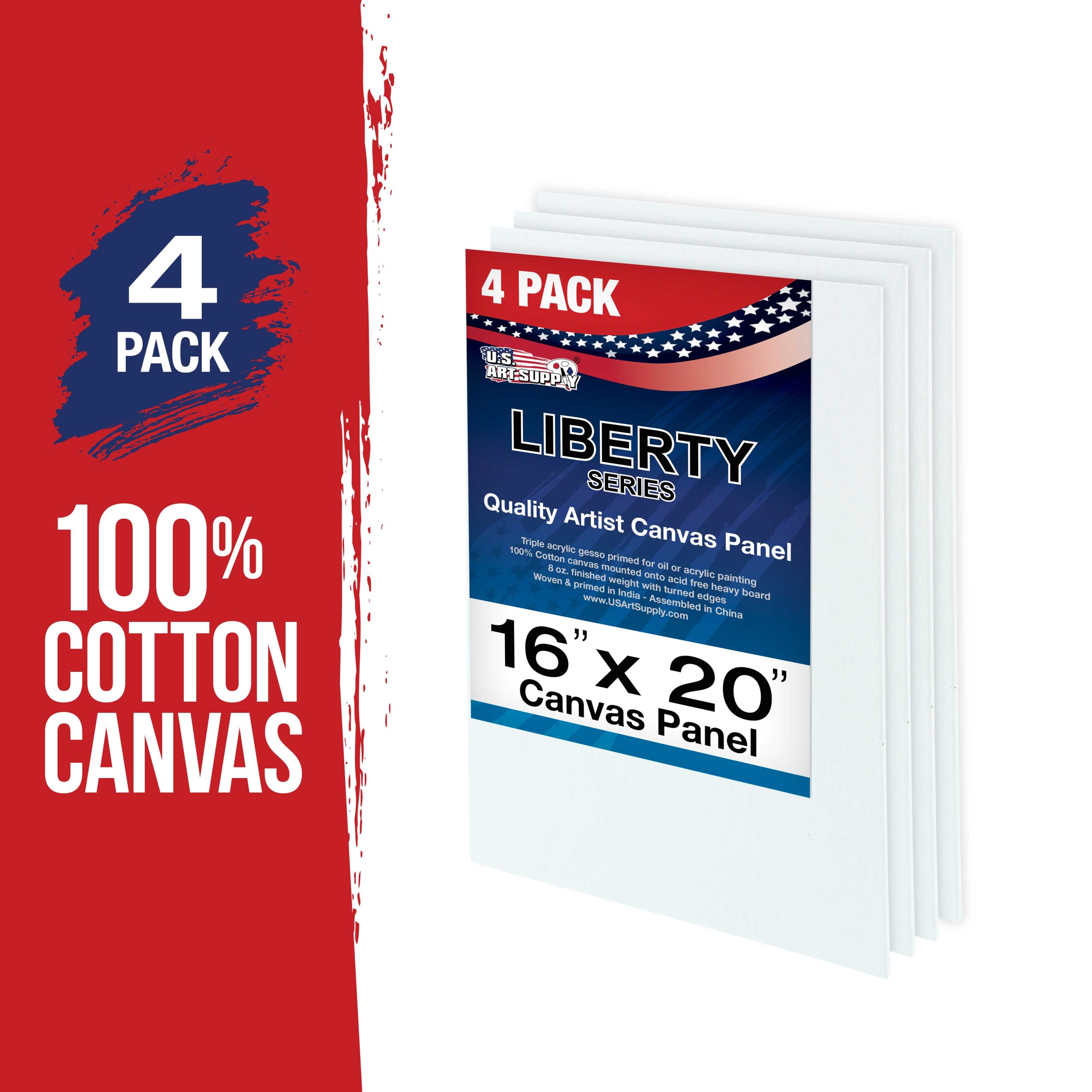16 X 20 Inch Professional Art Canvas Board Panels 4 Pack - 8 Ounce Heavyweight Cotton Acid Free Canvases for Painting Acrylics and Watercolor (1 Case of 4 Single Canvas Painting Panels) - Image 2