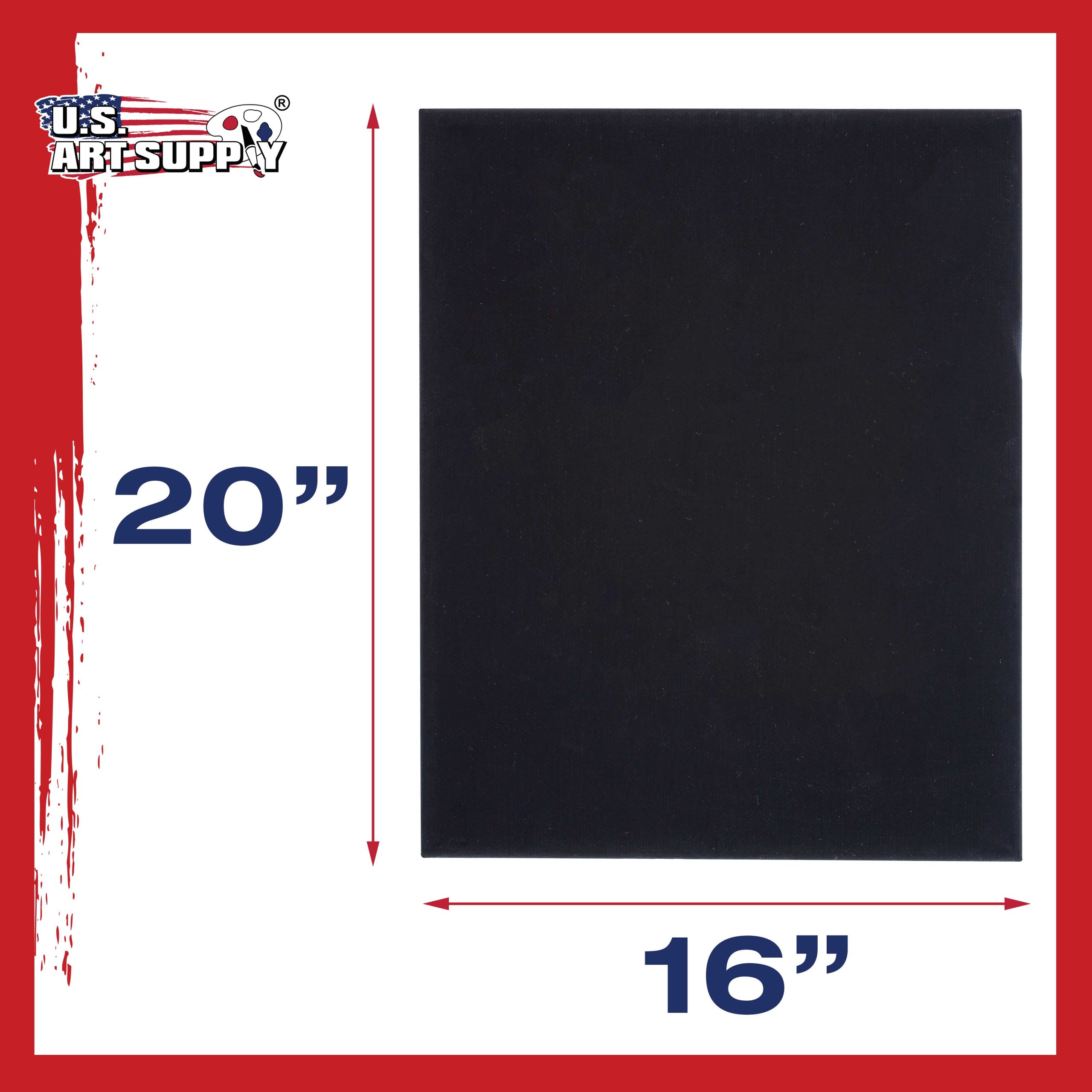 16 X 20 Inch Black Professional Art Canvas Board Panels 6 Pack - 8 Ounce Heavyweight Cotton Acid Free Canvases for Painting Acrylics and Watercolor (1 Case of 6 Single Canvas Painting Panels) - Image 3