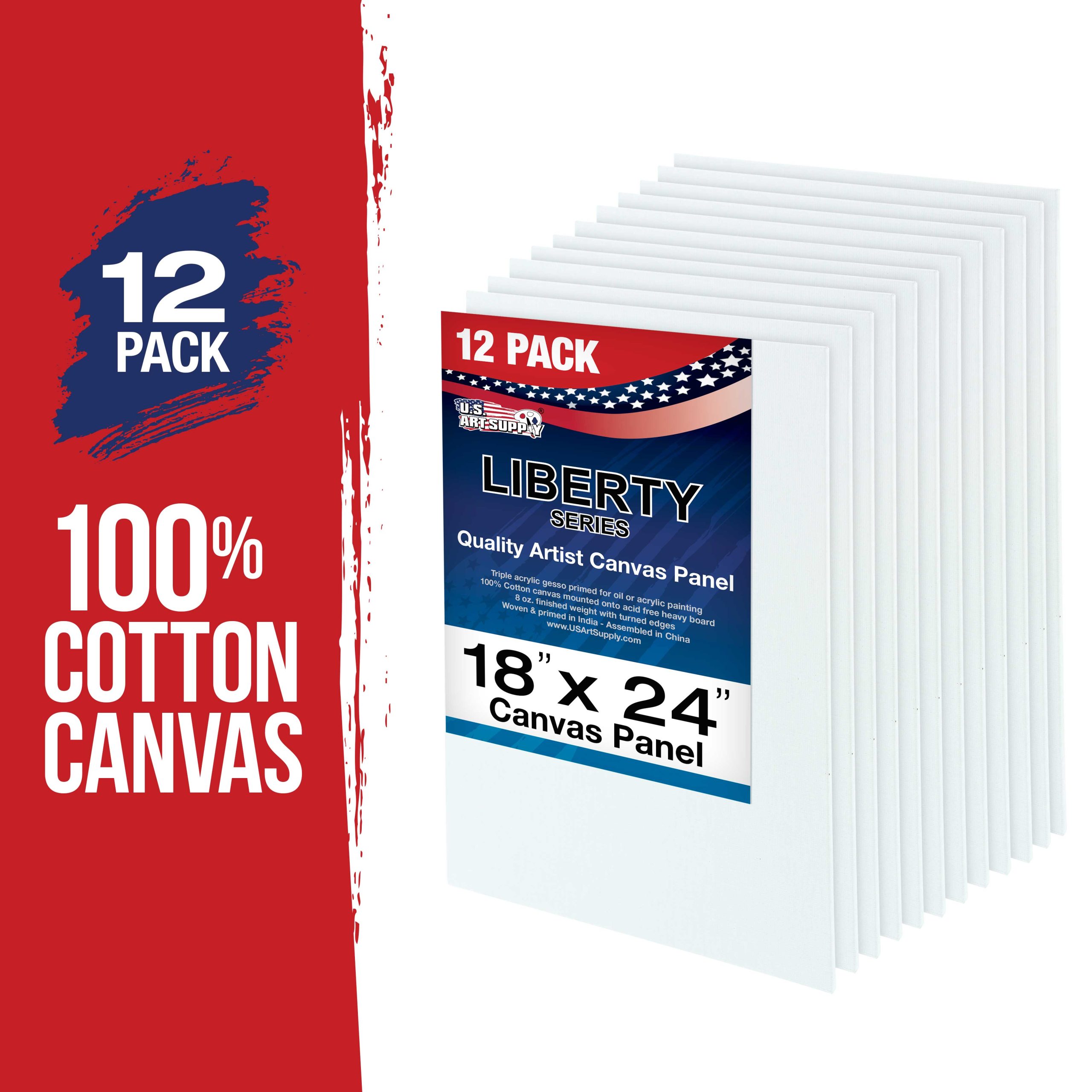 18 X 24 Inch Professional Art Canvas Board Panels 12 Pack - 8 Ounce Heavyweight Cotton Acid Free Canvases for Painting Acrylics and Watercolor (1 Case of 12 Single Canvas Painting Panels) - Image 2
