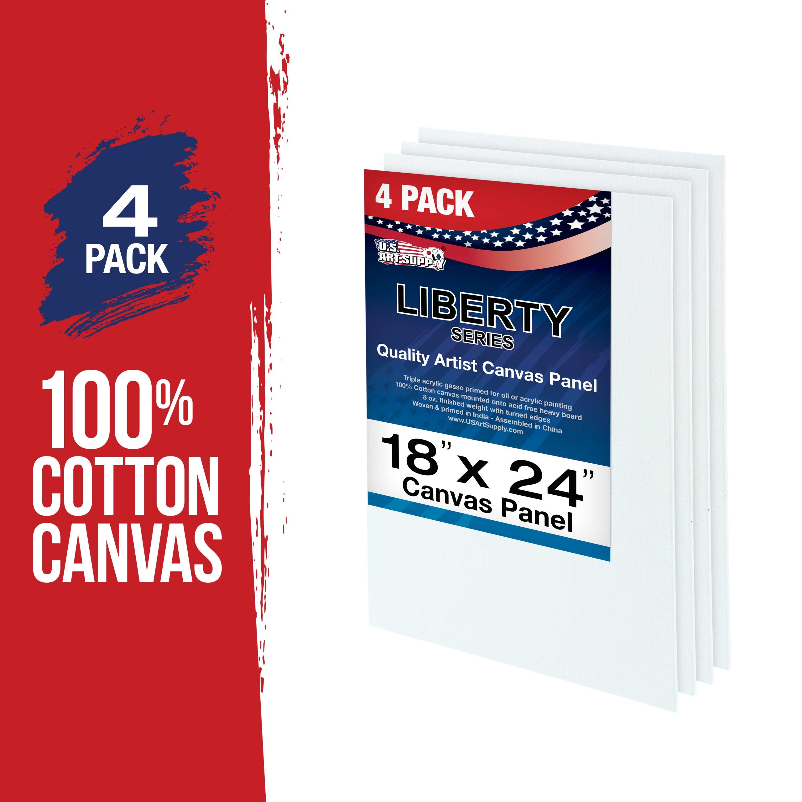 18 X 24 Inch Professional Art Canvas Board Panels 4 Pack - 8 Ounce Heavyweight Cotton Acid Free Canvases for Painting Acrylics and Watercolor (1 Case of 4 Single Canvas Painting Panels) - Image 2