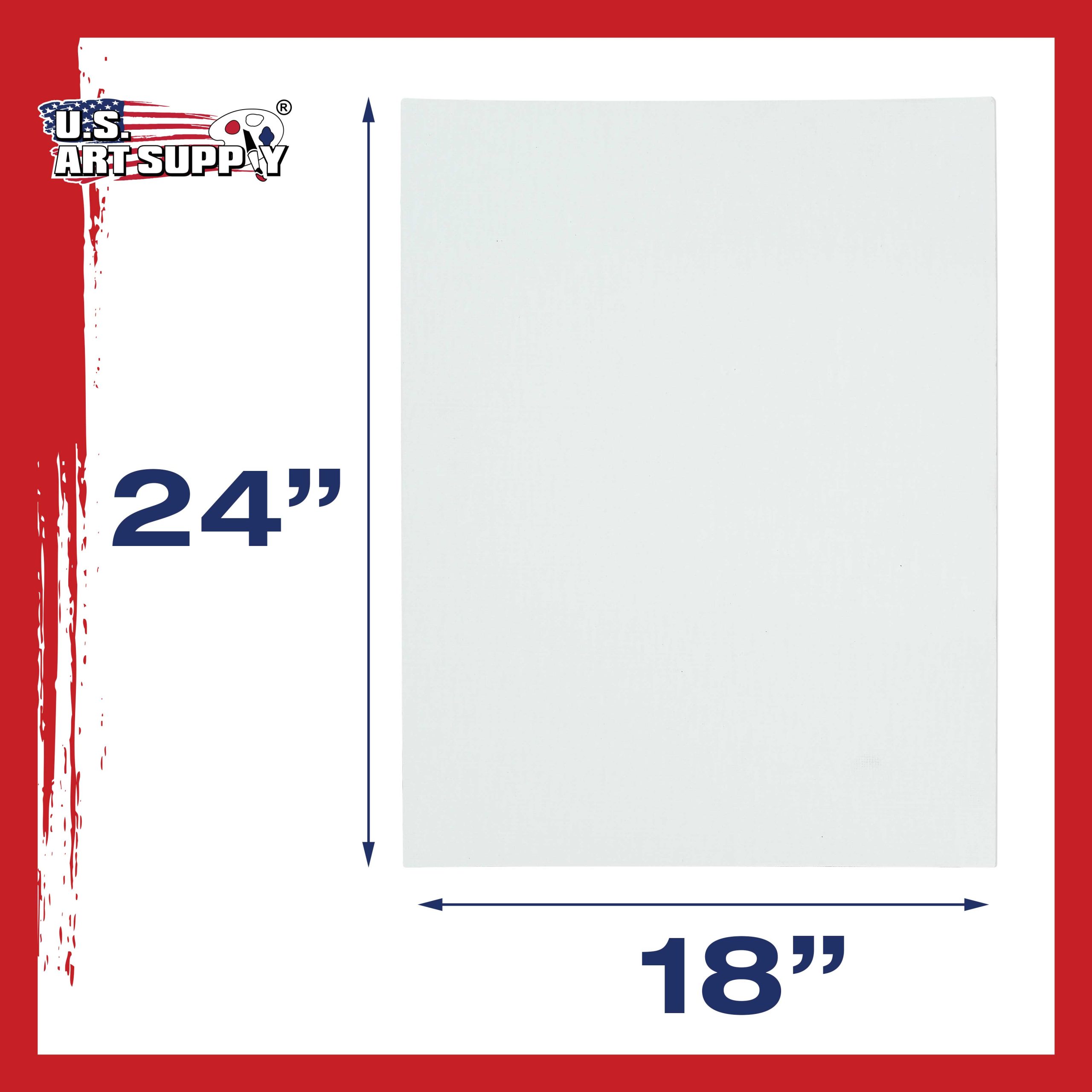 18 X 24 Inch Professional Art Canvas Board Panels 4 Pack - 8 Ounce Heavyweight Cotton Acid Free Canvases for Painting Acrylics and Watercolor (1 Case of 4 Single Canvas Painting Panels) - Image 3