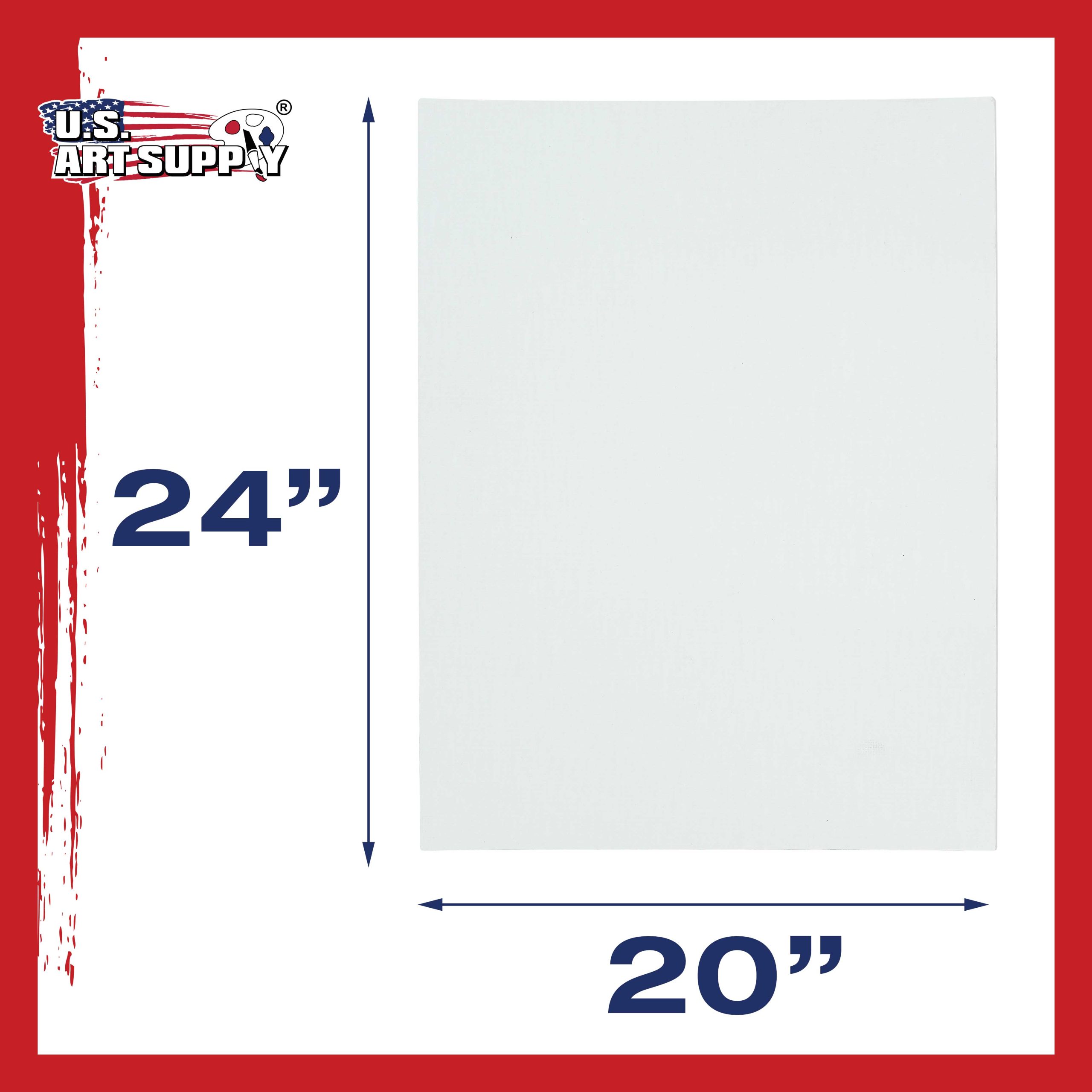 20 X 24 Inch Professional Art Canvas Board Panels 4 Pack - 8 Ounce Heavyweight Cotton Acid Free Canvases for Painting Acrylics and Watercolor (1 Case of 4 Single Canvas Painting Panels) - Image 3