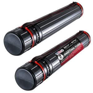 Large Telescoping Drafting Tube (Pack of 2) - 4-7/8 Outside/4-1/2 Inside Diameter. Expands 30-1/4 to 47-3/4. with Shoulder Strap