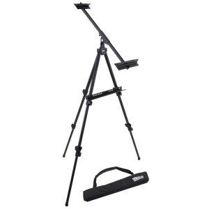 80 Aluminum Art Easel Stand Sign Display. Watercolor Field. Adjustable Height. Floor Tabletop Tripod. Canvas up to 63H x 40W. Portable Easel for Canvas & Painting. Storage Bag