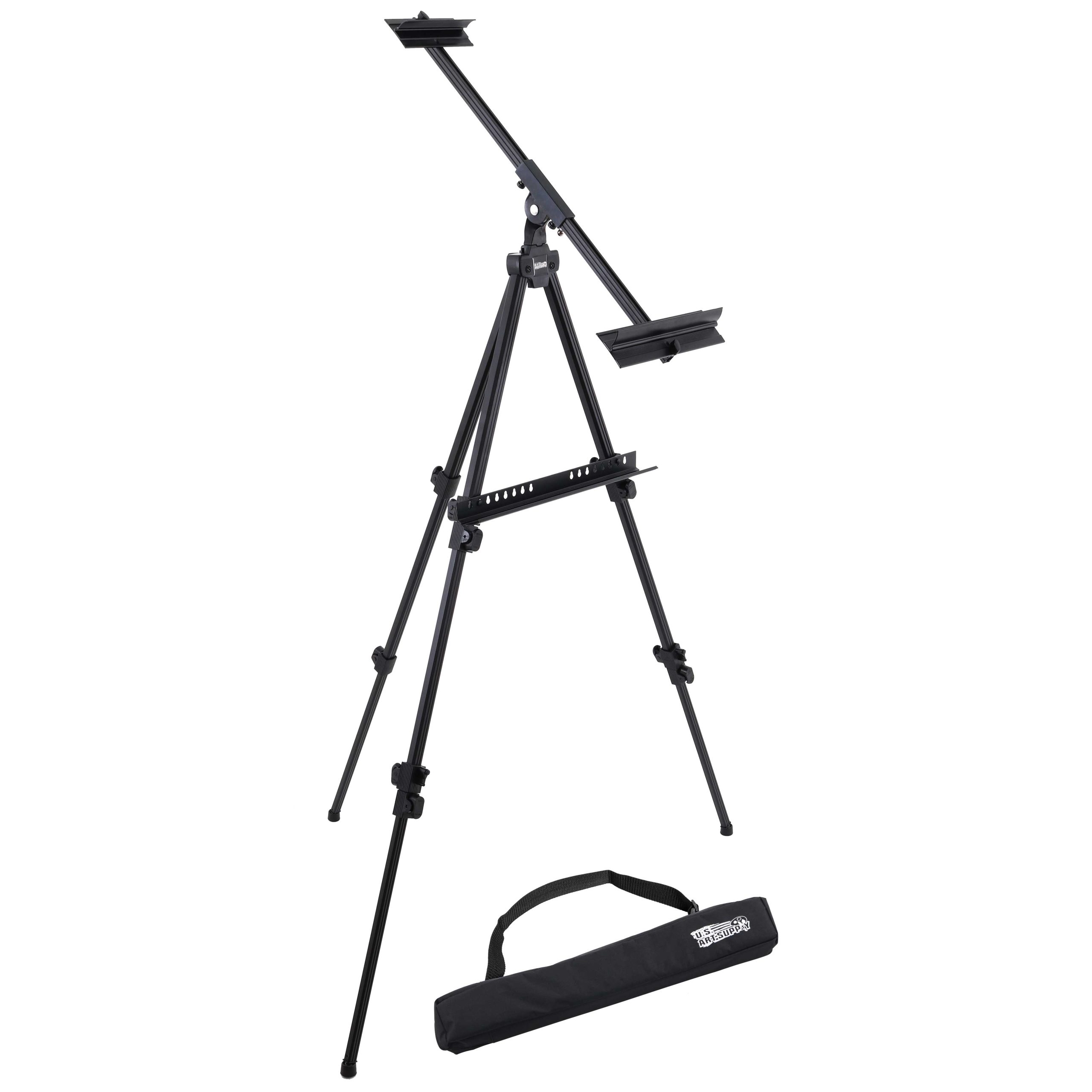 80 Aluminum Art Easel Stand Sign Display. Watercolor Field. Adjustable Height. Floor Tabletop Tripod. Canvas up to 63H x 40W. Portable Easel for Canvas & Painting. Storage Bag