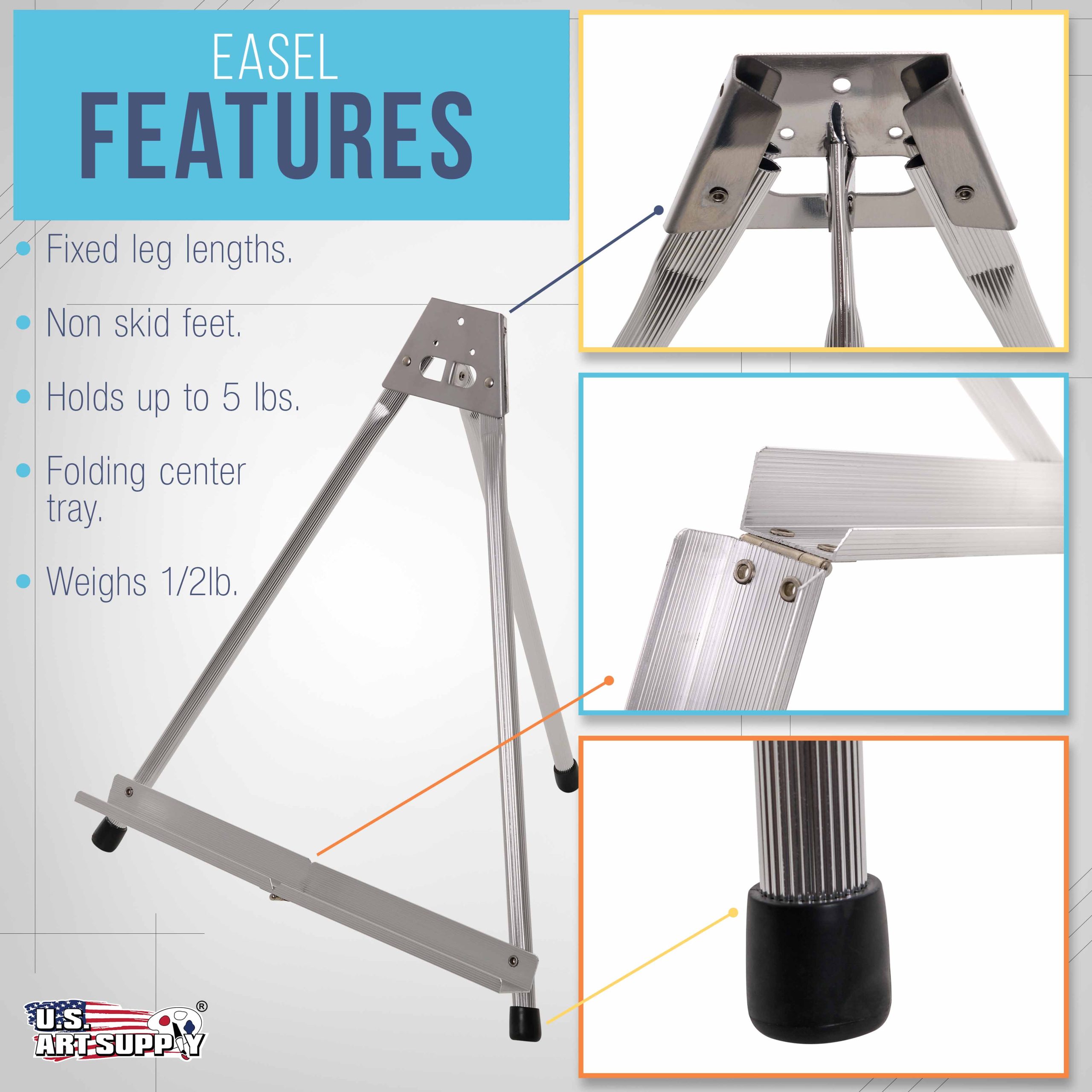 15 High Aluminum Tabletop Display Easel for Painting (4 Pack). Adjustable Folding Stand - Portable Art Easel for Displaying Canvas. Whiteboards. Posters. Signs. Pictures. Paintings - Image 3