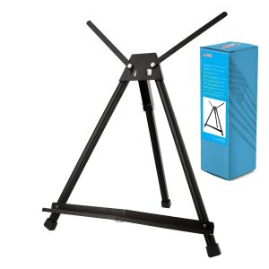 Tabletop Easel for Painting - 15 to 21 Adjustable Metal Stand - Portable Art Easels for Display - Holds Canvas. Whiteboards. Posters. Signs. Drawings & More